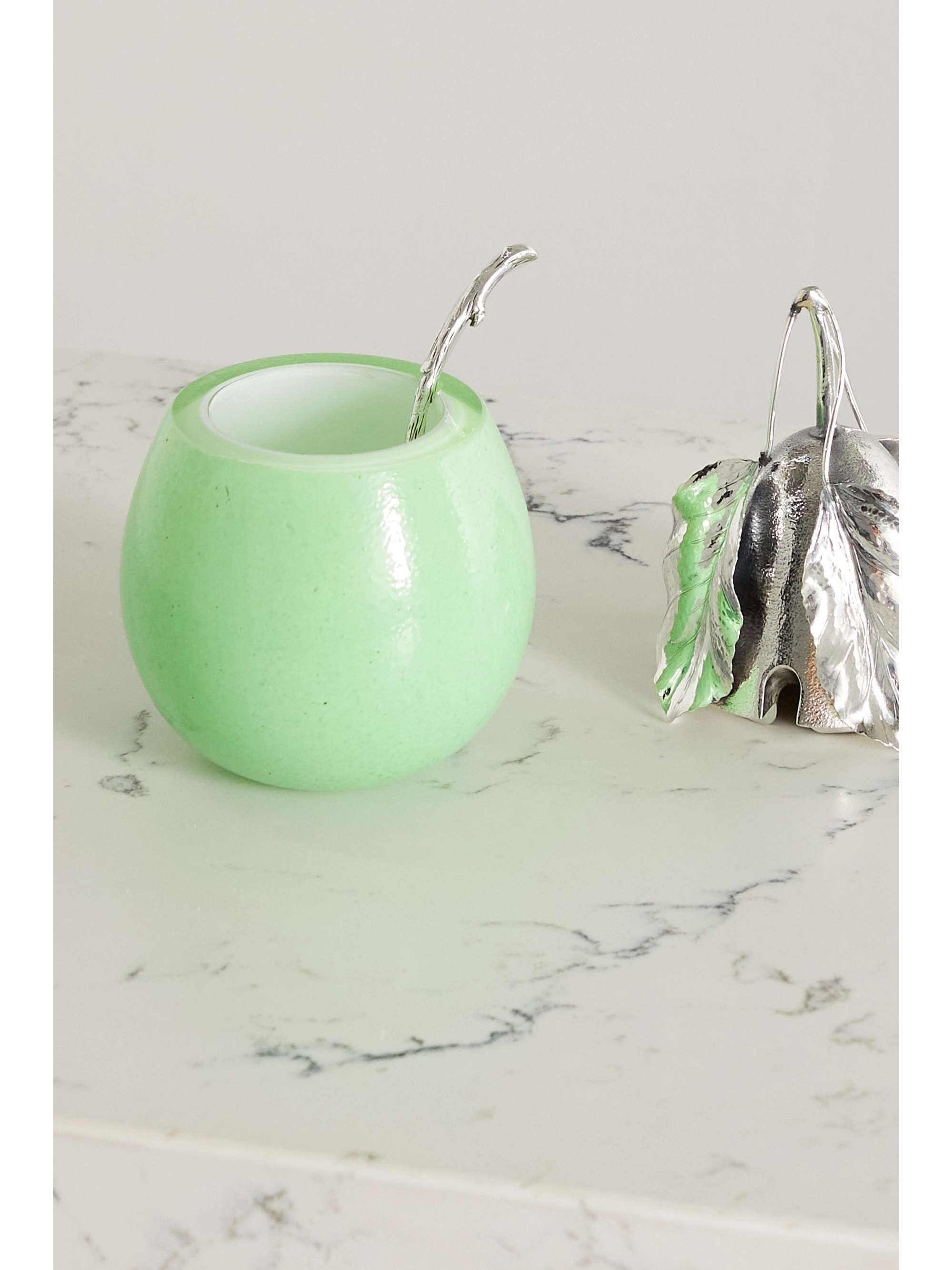 BUCCELLATI Pot à confiture en argent sterling et verre Pear