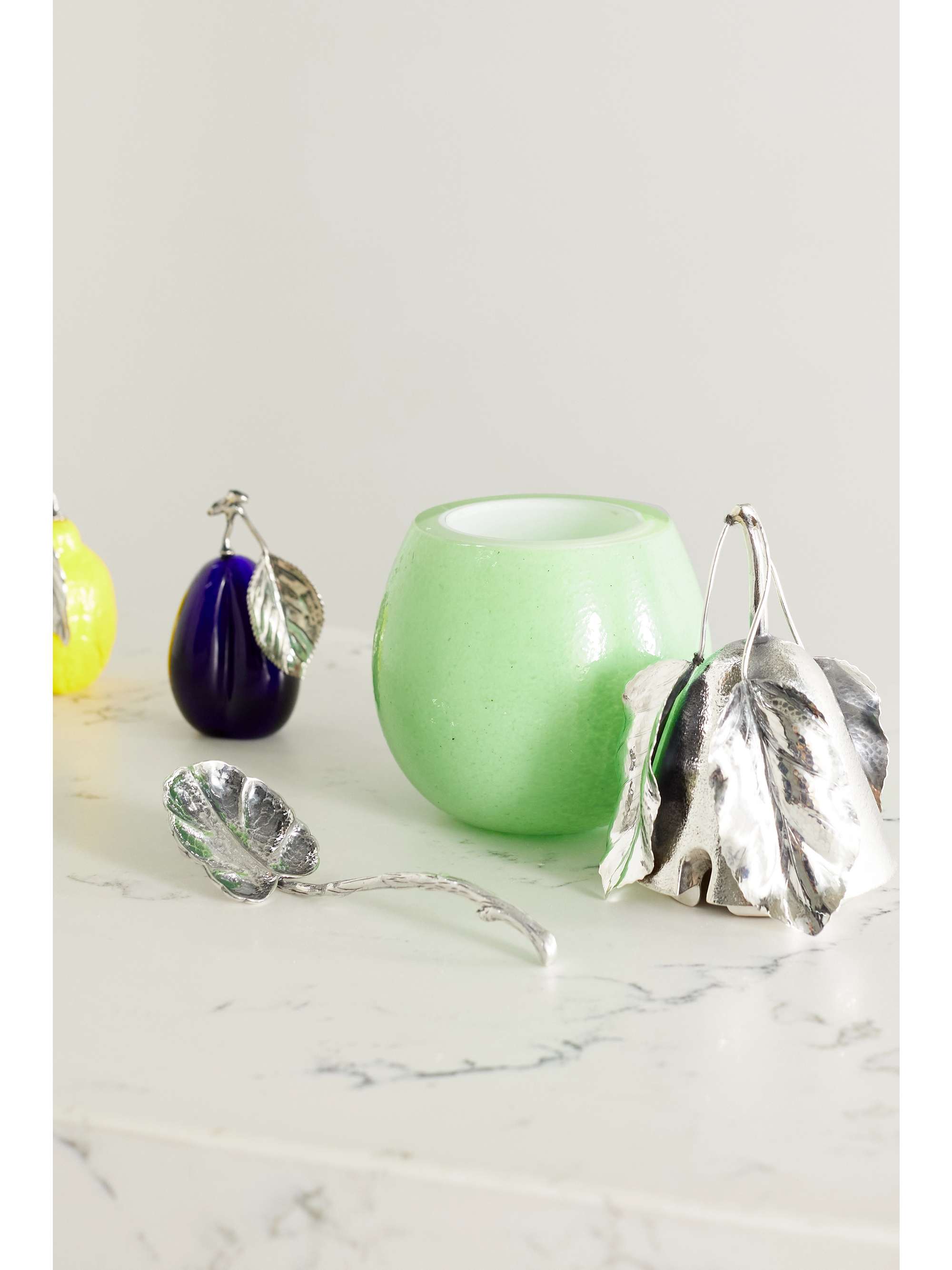 BUCCELLATI Pot à confiture en argent sterling et verre Pear