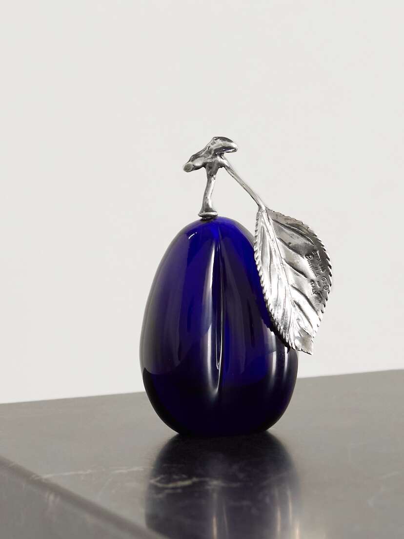 Buccellati Plum Sterling Silver And Glass Table Marker
