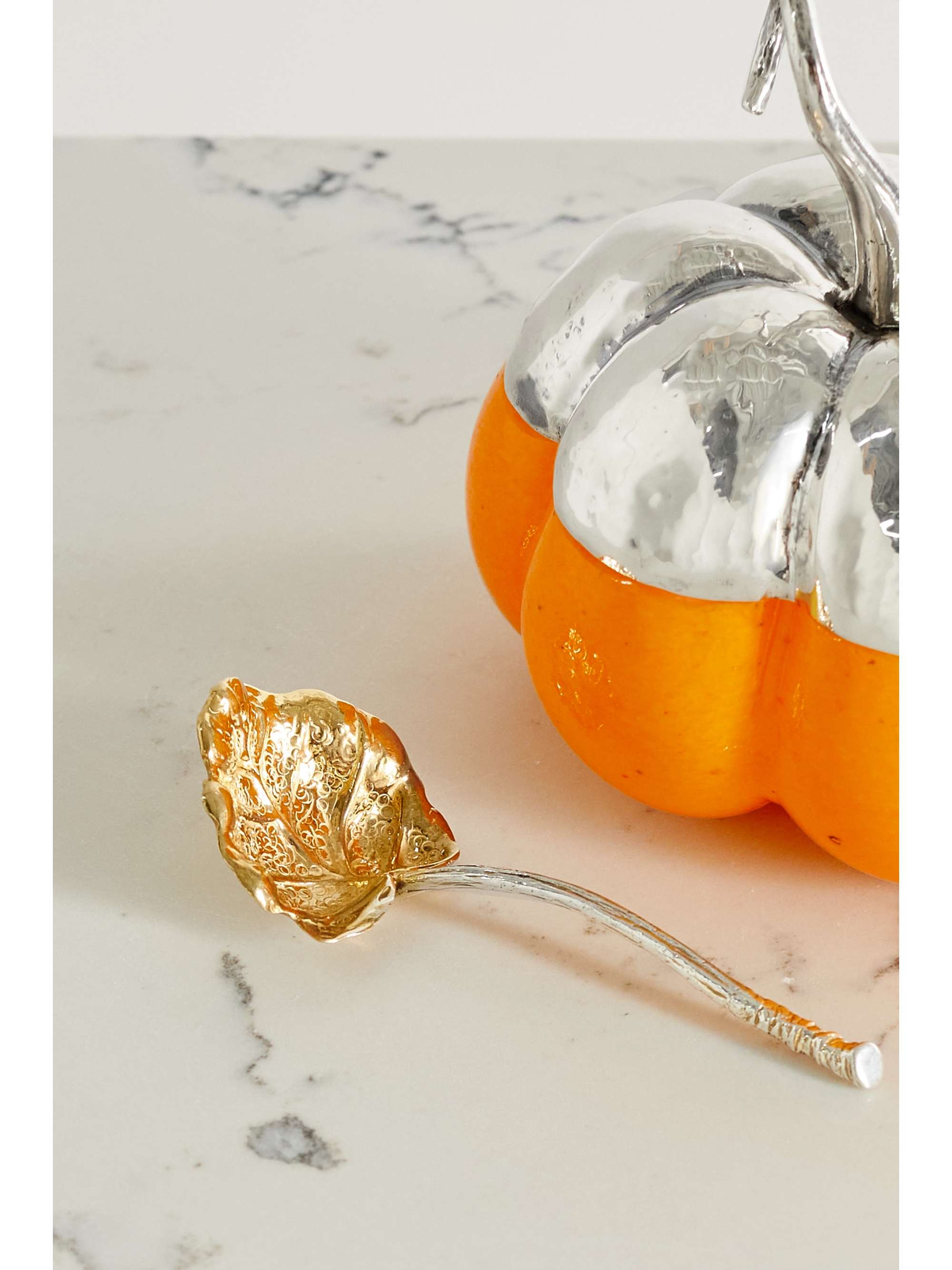 BUCCELLATI Pumpkin sterling silver and glass jam jar