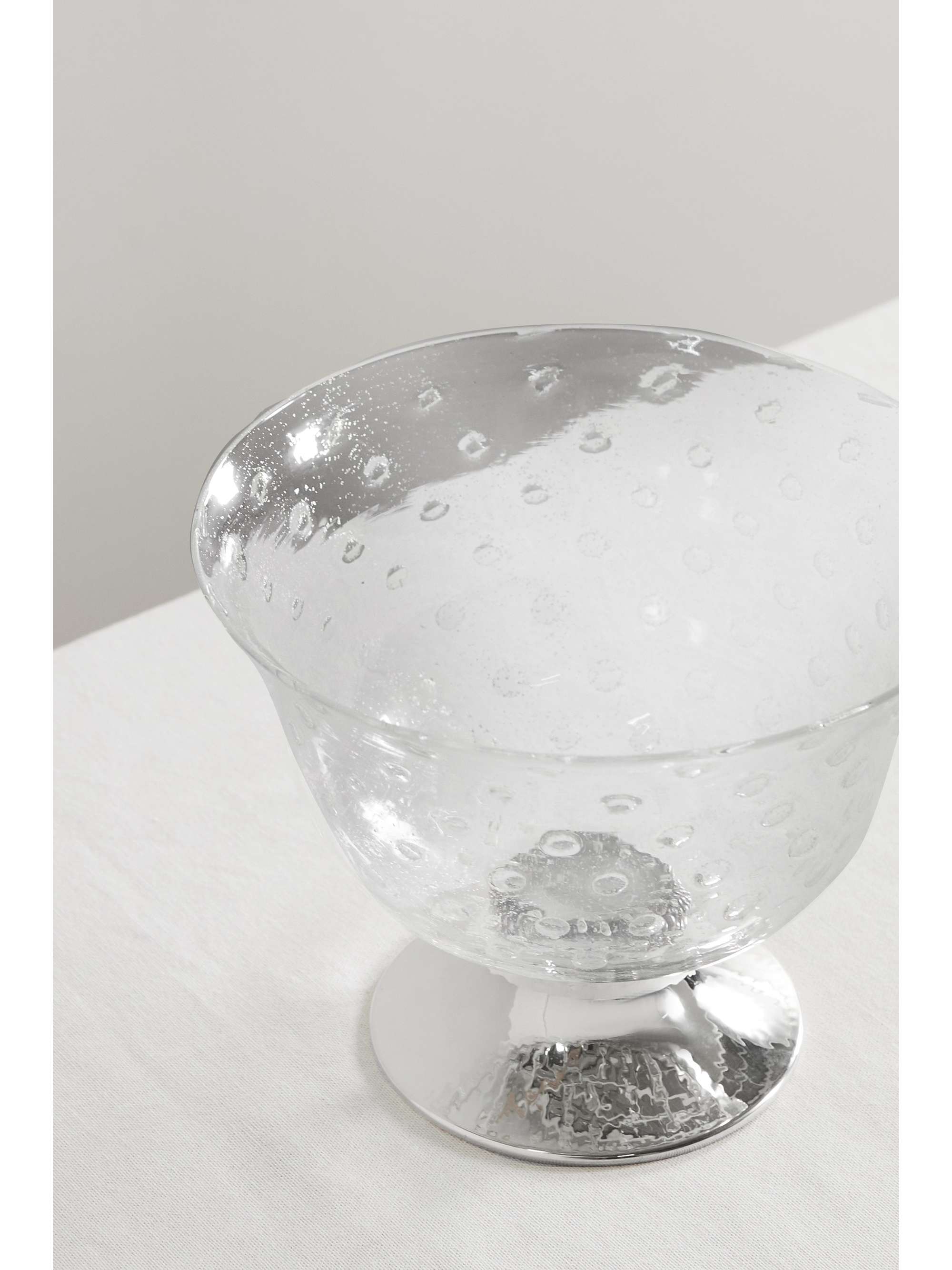 BUCCELLATI + Venini silver and glass caviar bowl