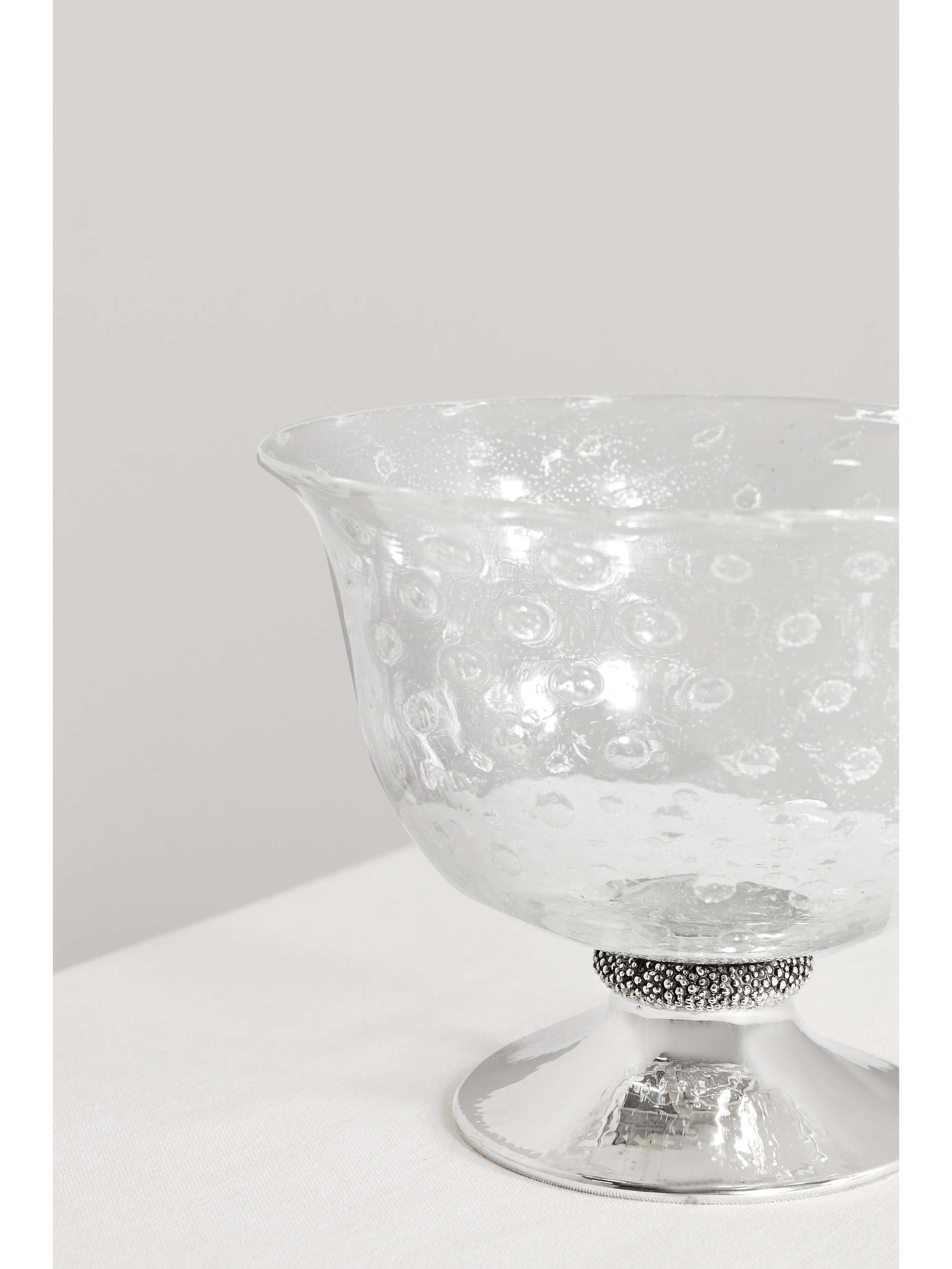 BUCCELLATI + Venini silver and glass caviar bowl