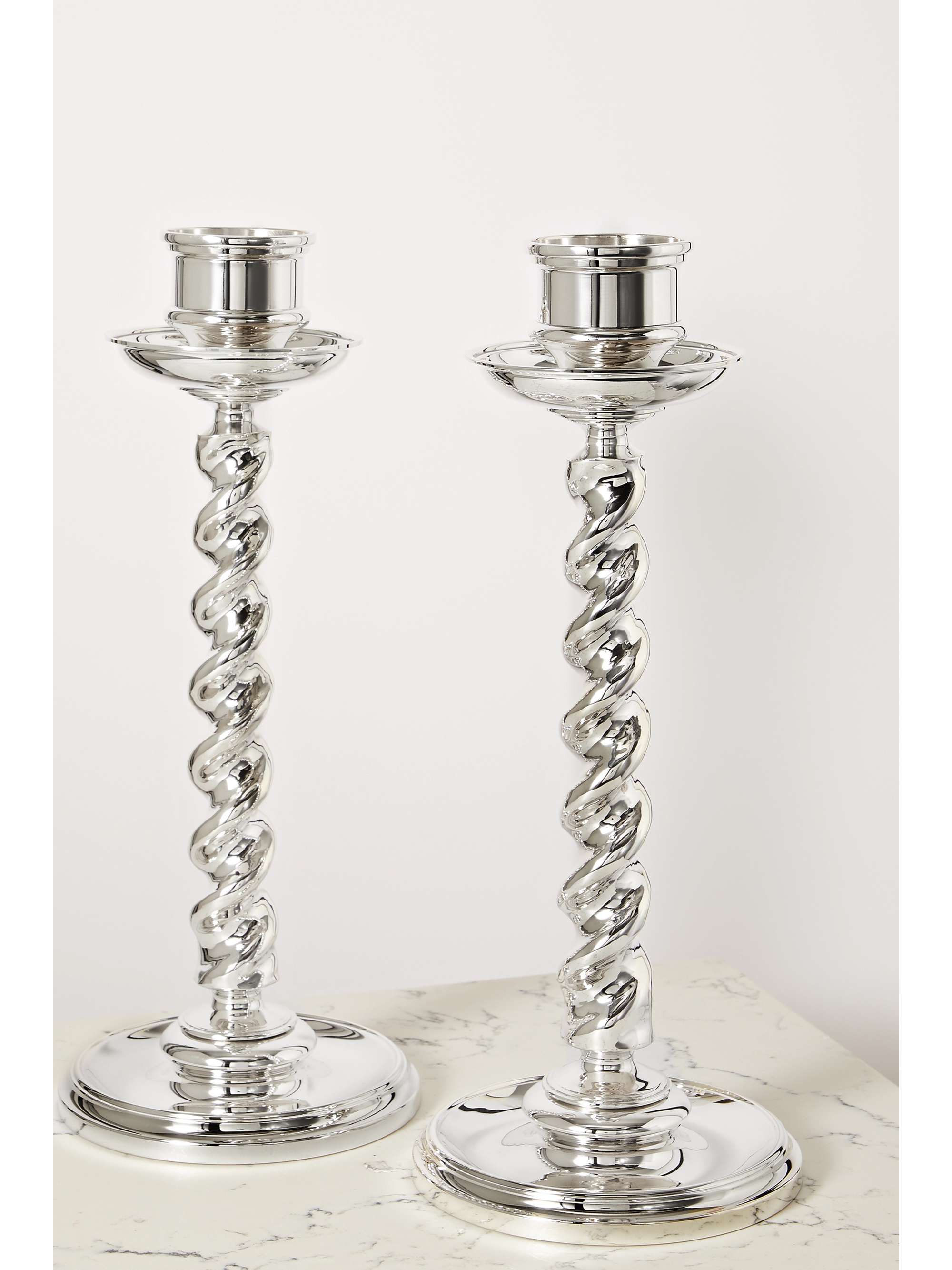 BUCCELLATI Silver candlesticks