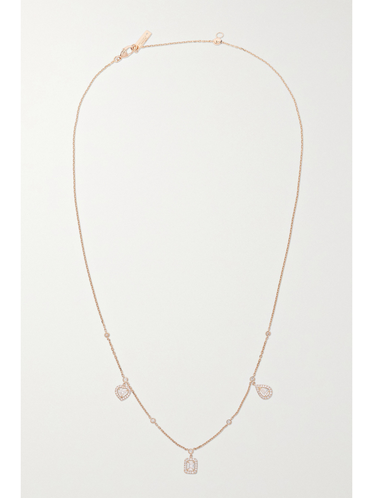 Messika - My Twin Trio 18-karat Rose Gold Diamond Necklace - one size 22 Awaiting product image