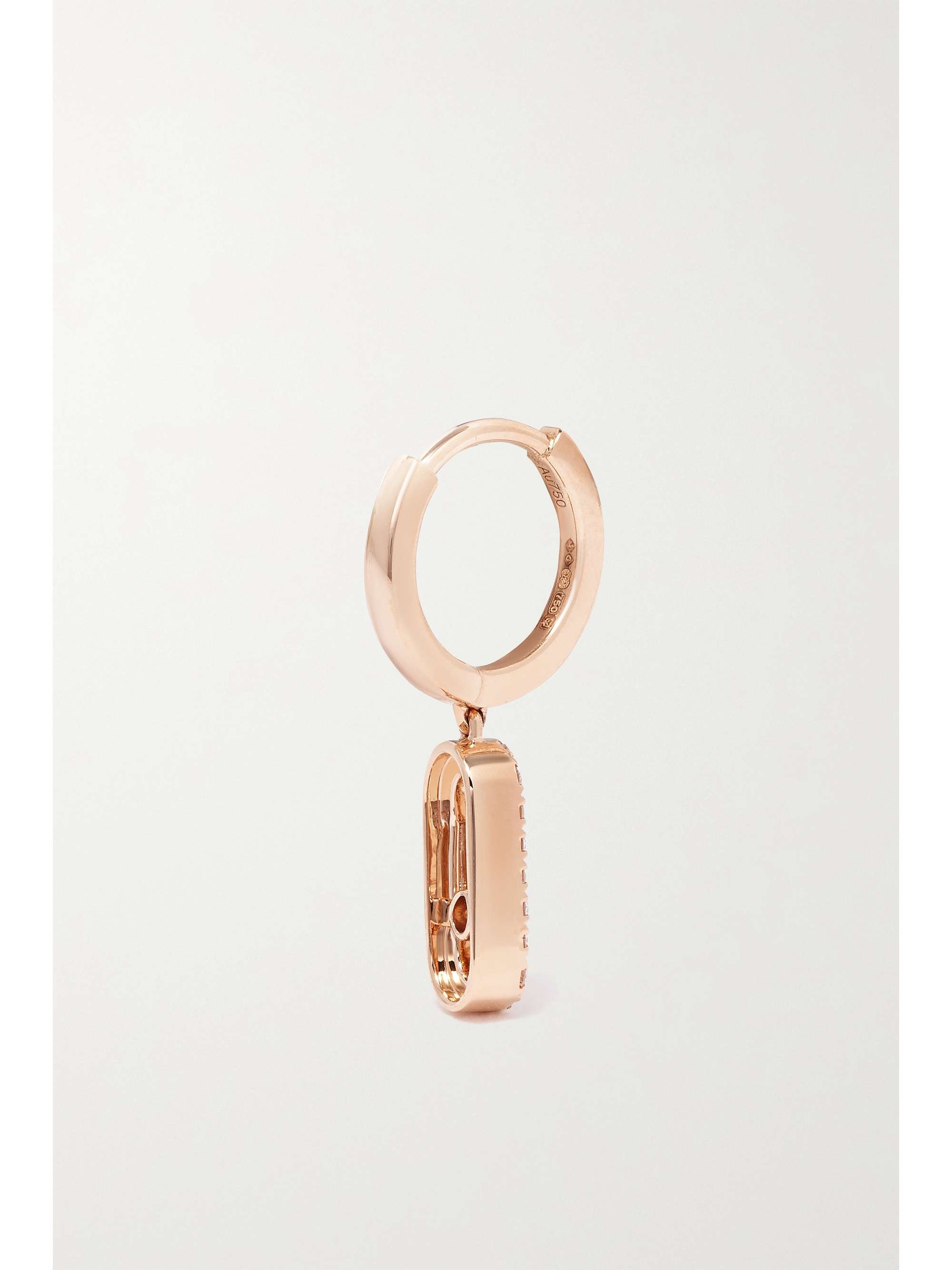 MESSIKA Move Uno 18-karat rose gold diamond hoop earrings