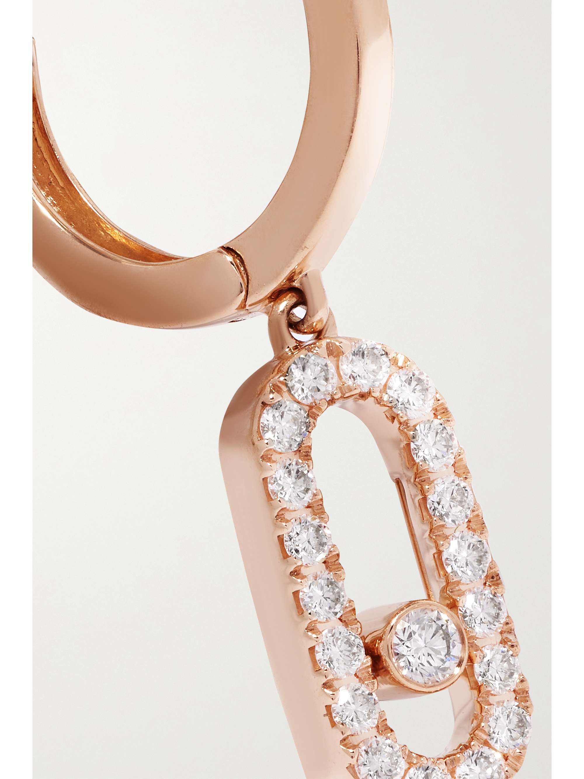 MESSIKA Move Uno 18-karat rose gold diamond hoop earrings