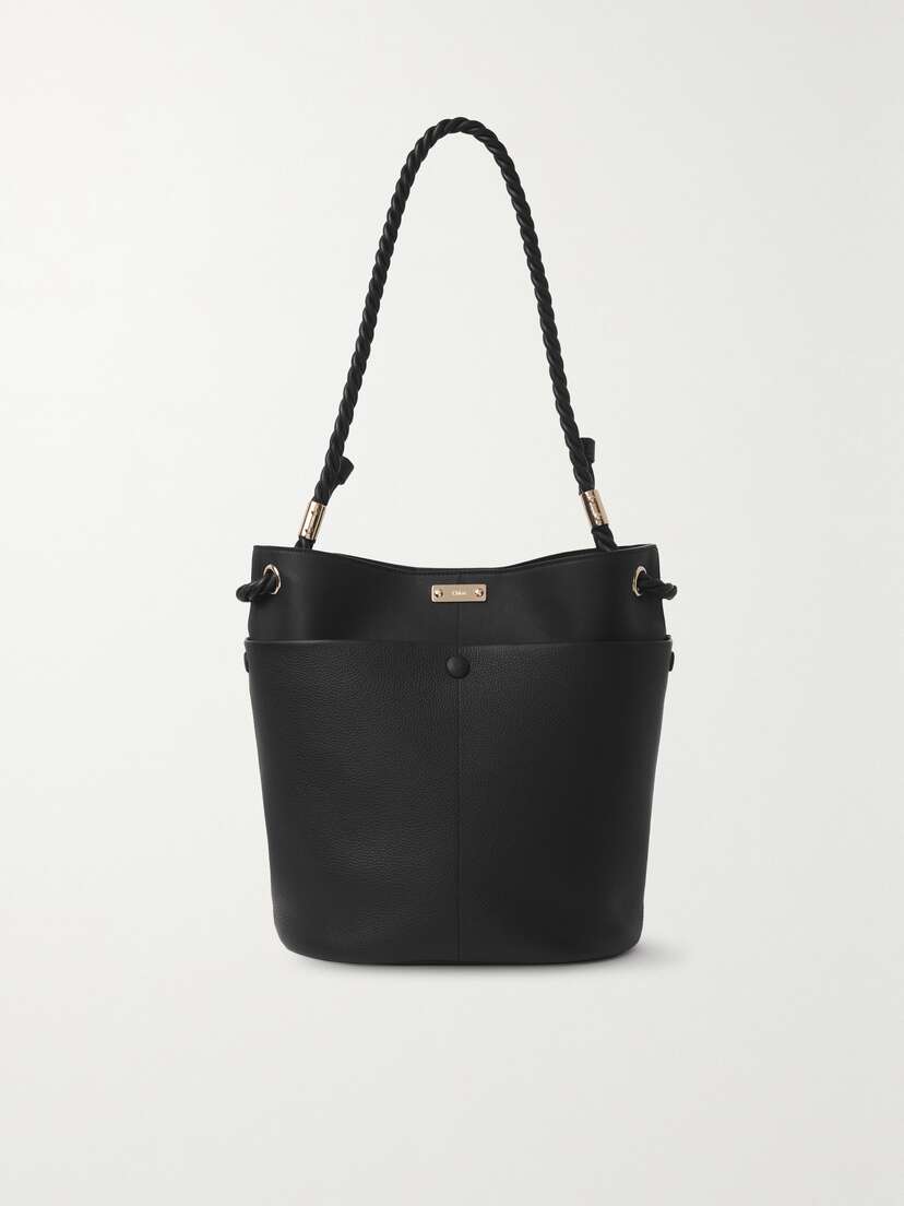 Chloé Key Medium Linen And Leather Bucket Bag