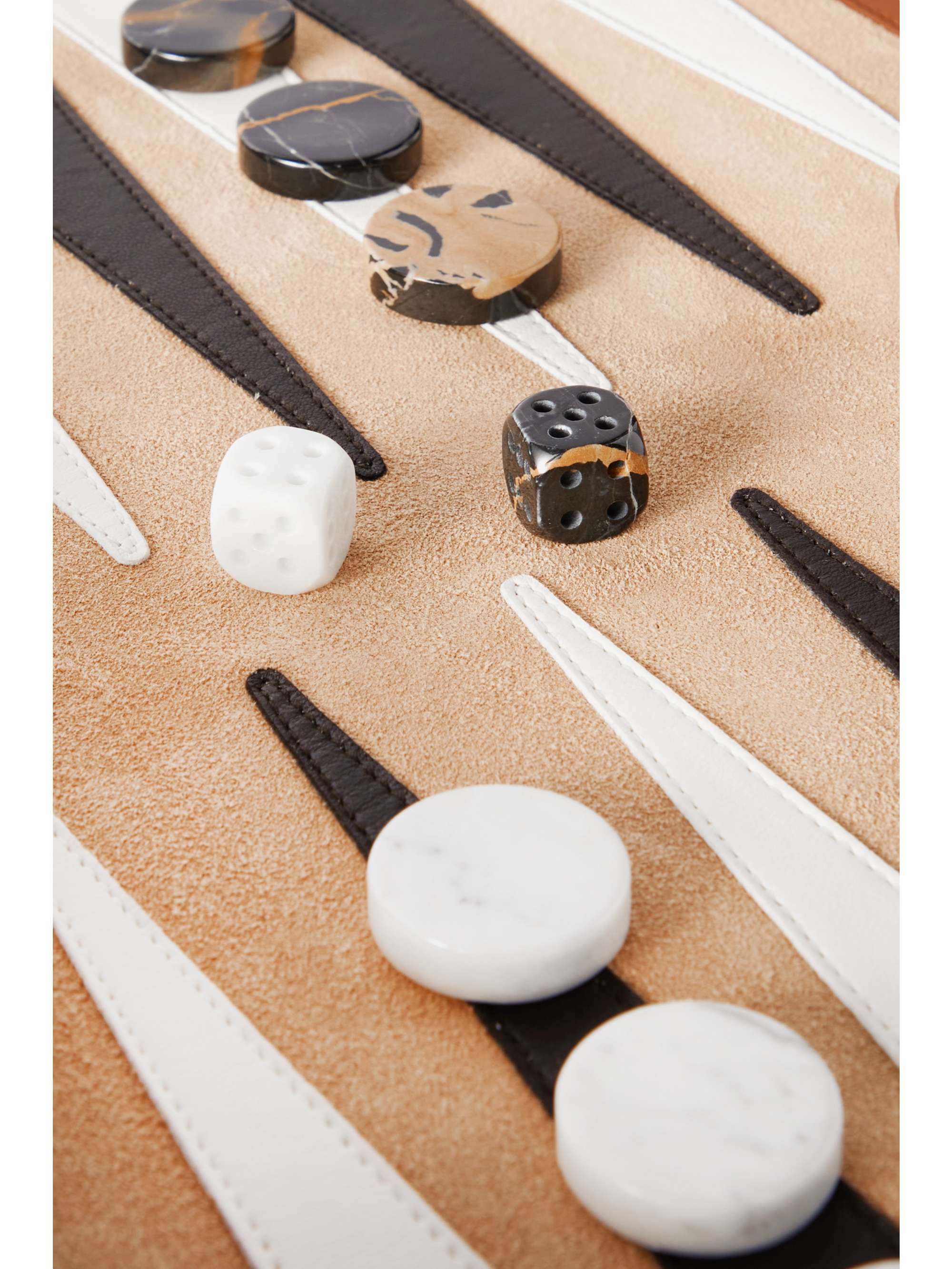 JIL SANDER Portable leather backgammon set