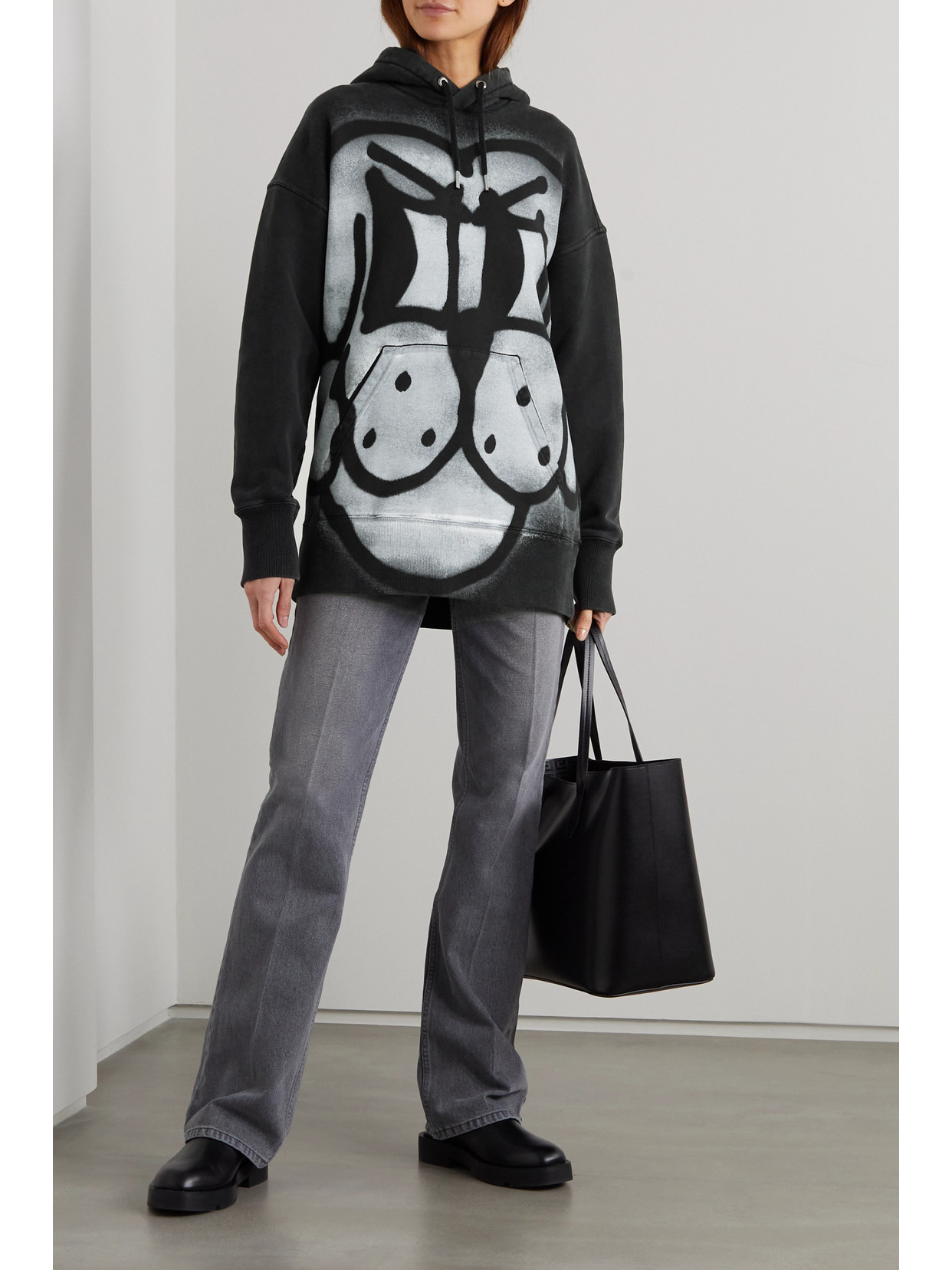 GIVENCHY PRINTED COTTON-JERSEY HOODIE