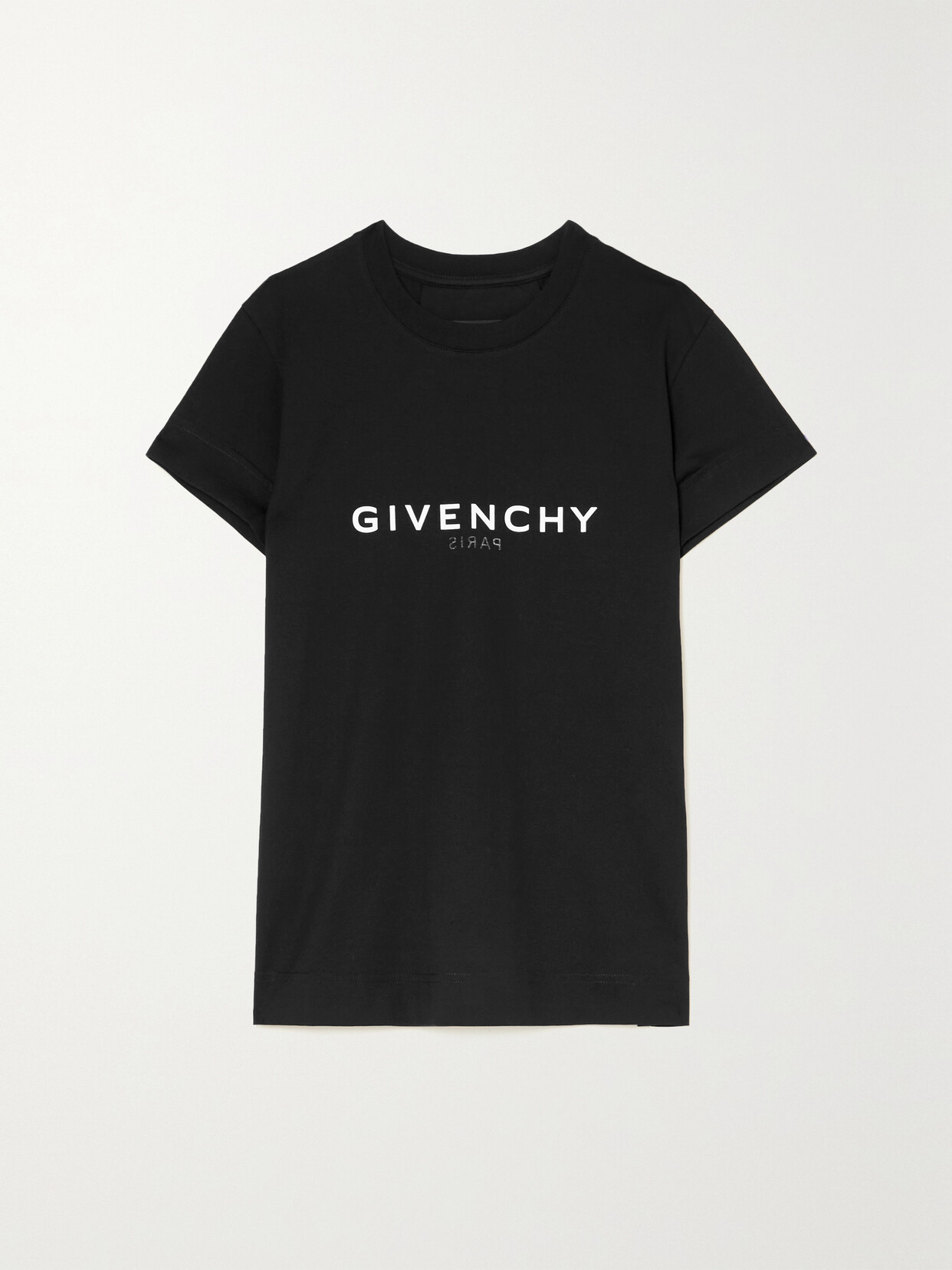 Shop Givenchy Printed Cotton-jersey T-shirt In Black