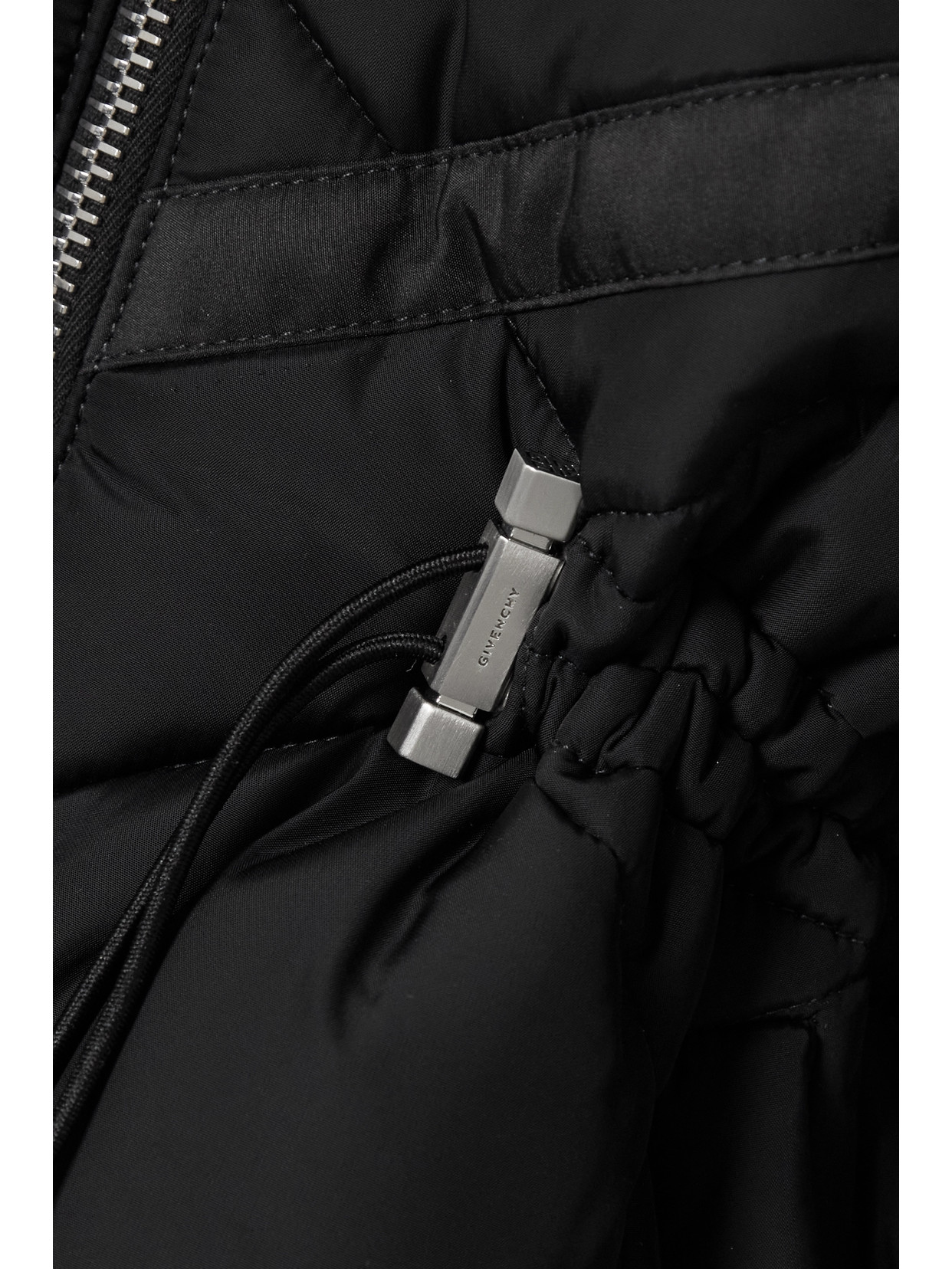 Shop Givenchy Convertible Quilted Padded Shell Jacket In Black