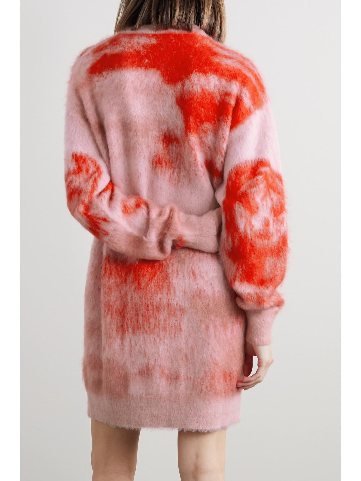 Shop Givenchy + Chito Brushed Jacquard-knit Mini Dress In Pink