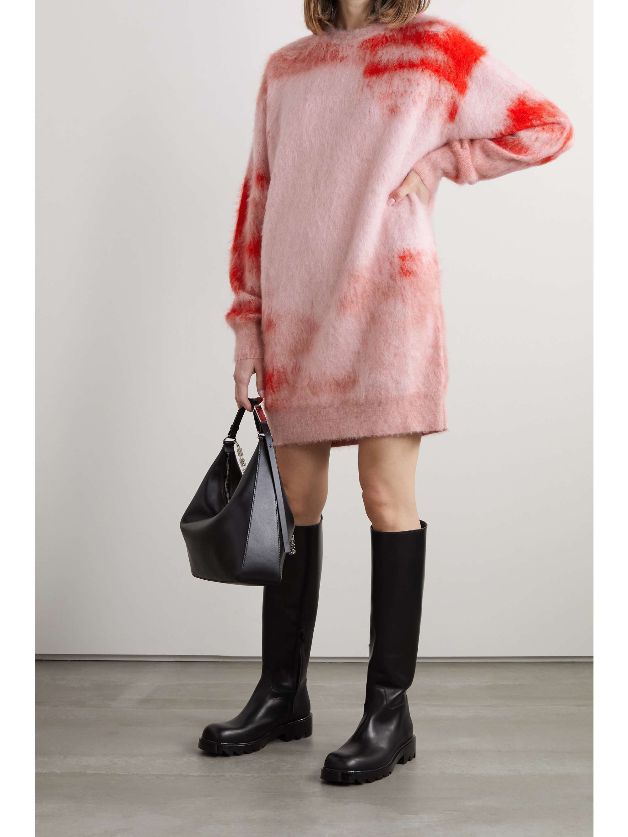 GIVENCHY + Chito brushed jacquard-knit mini dress