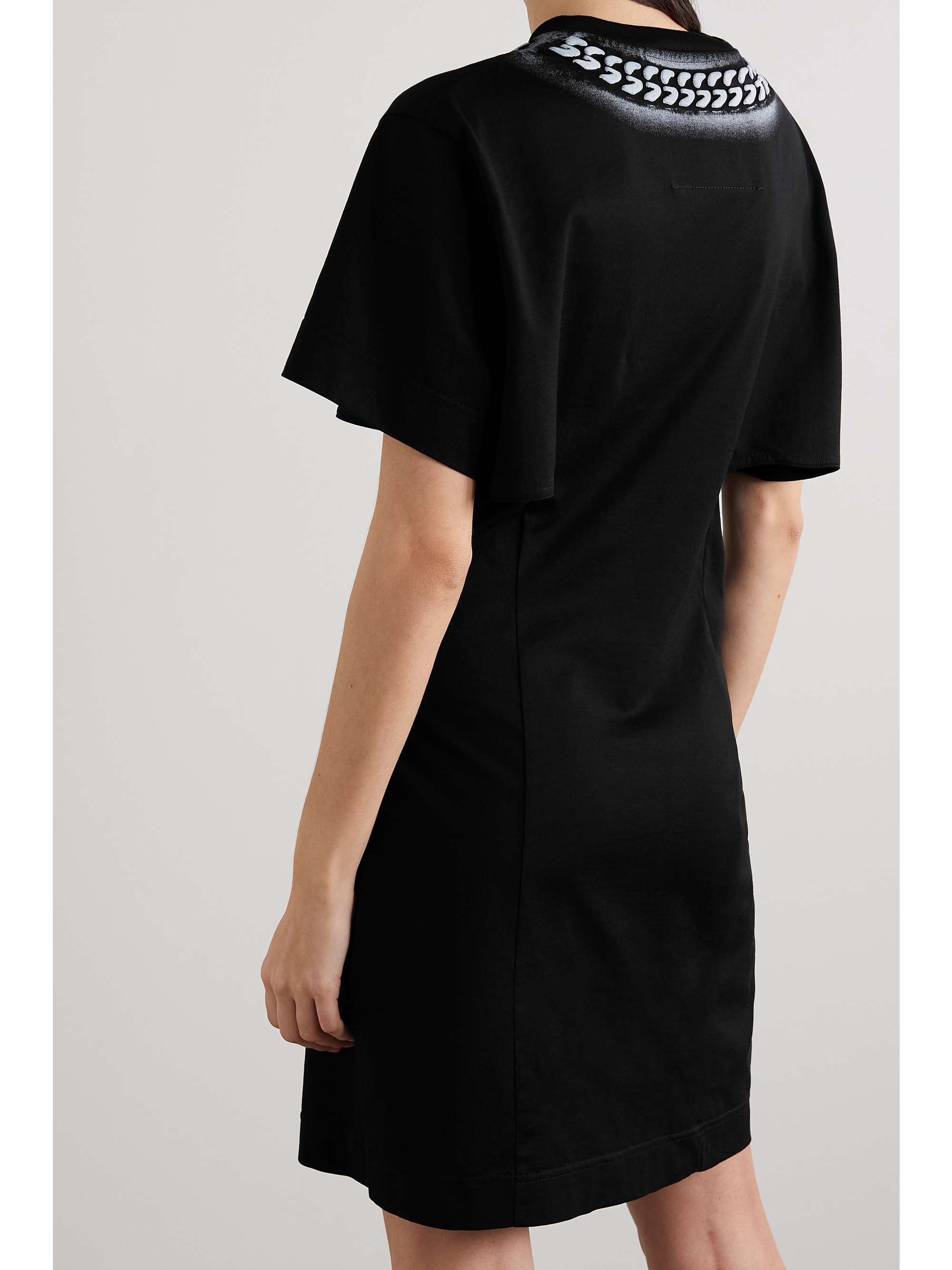 GIVENCHY 挖剪印花纯棉平纹布迷你连衣裙