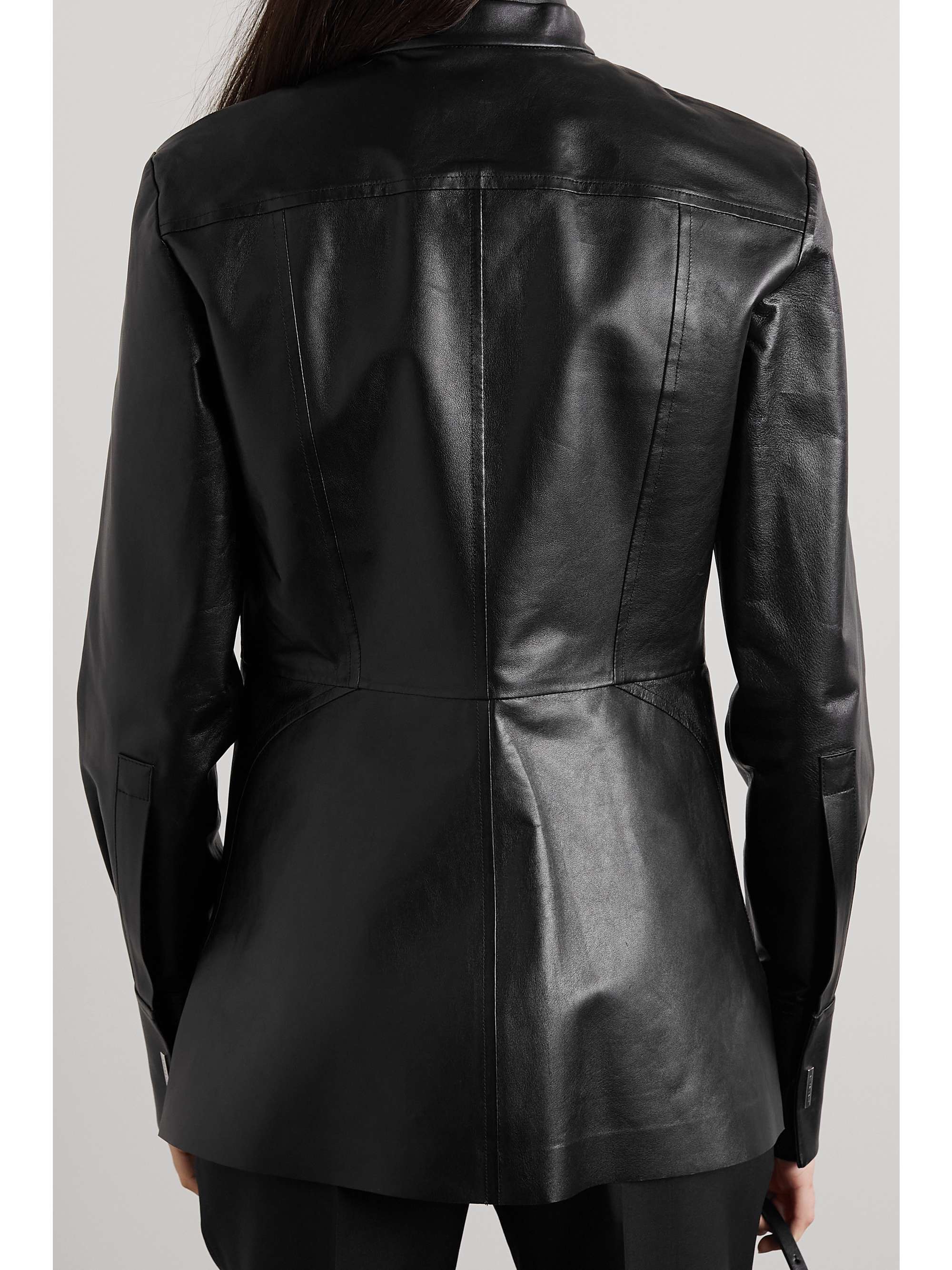 GIVENCHY Cutout leather blouse