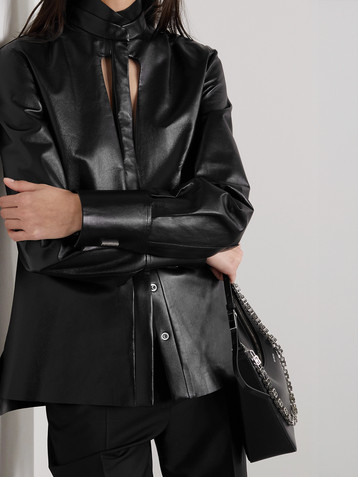 Givenchy Cutout leather blouse
