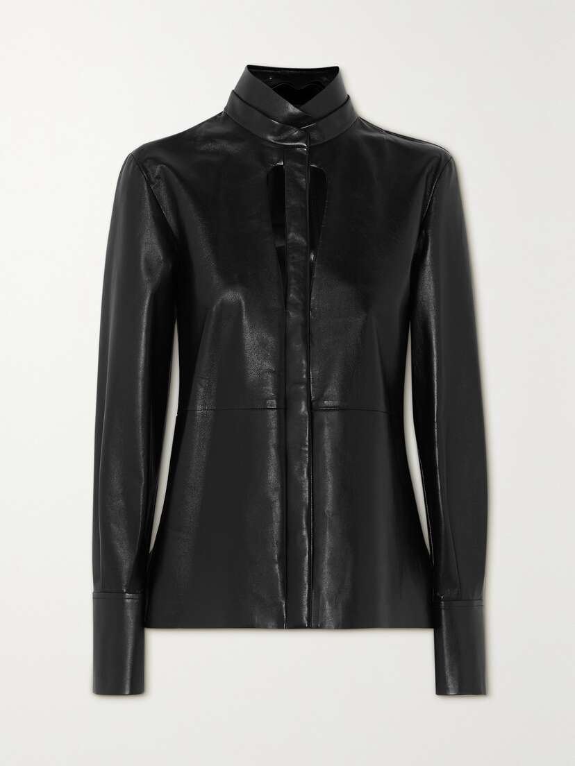Givenchy Cutout Leather Blouse