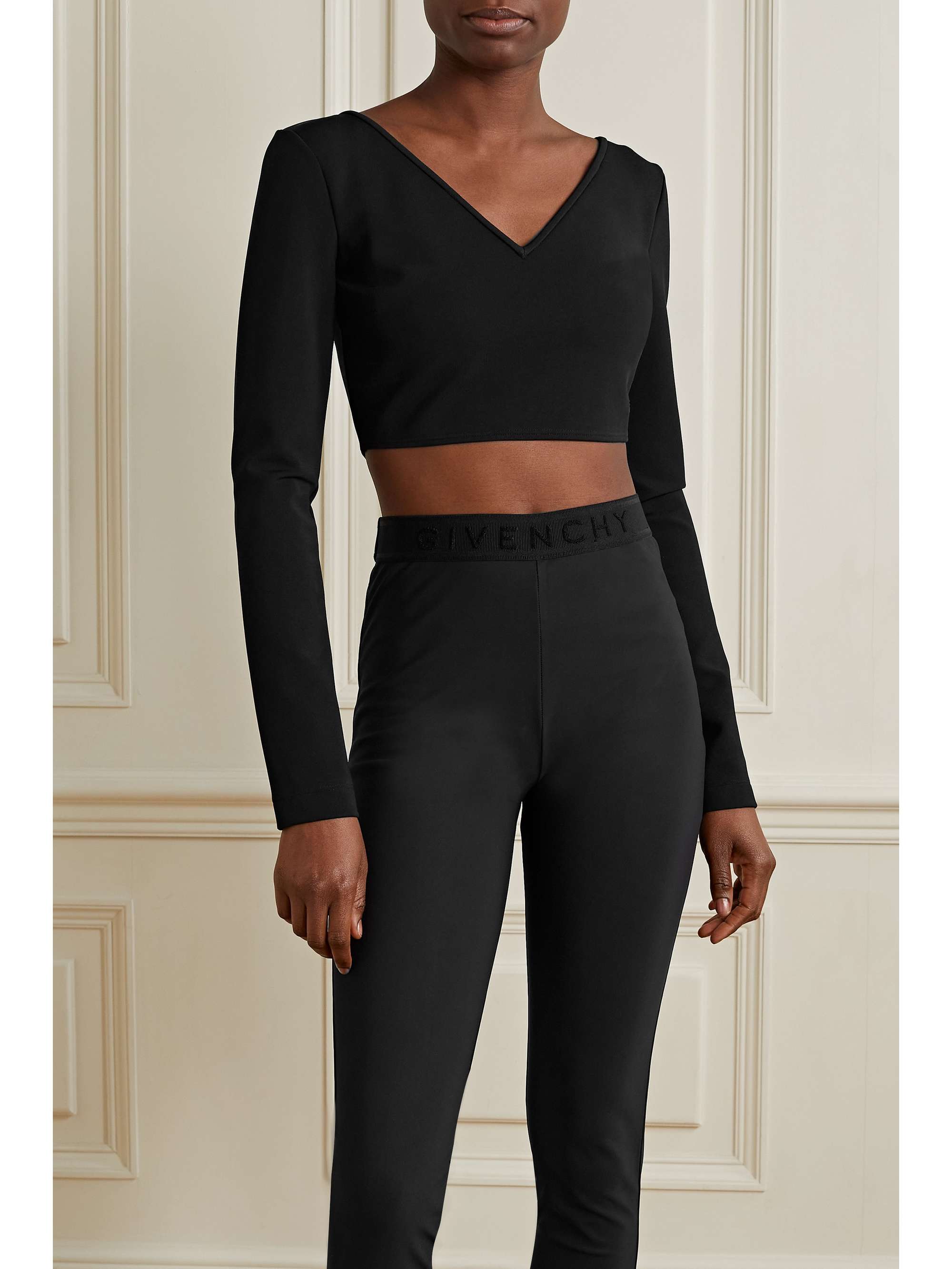 GIVENCHY Cropped stretch-knit top