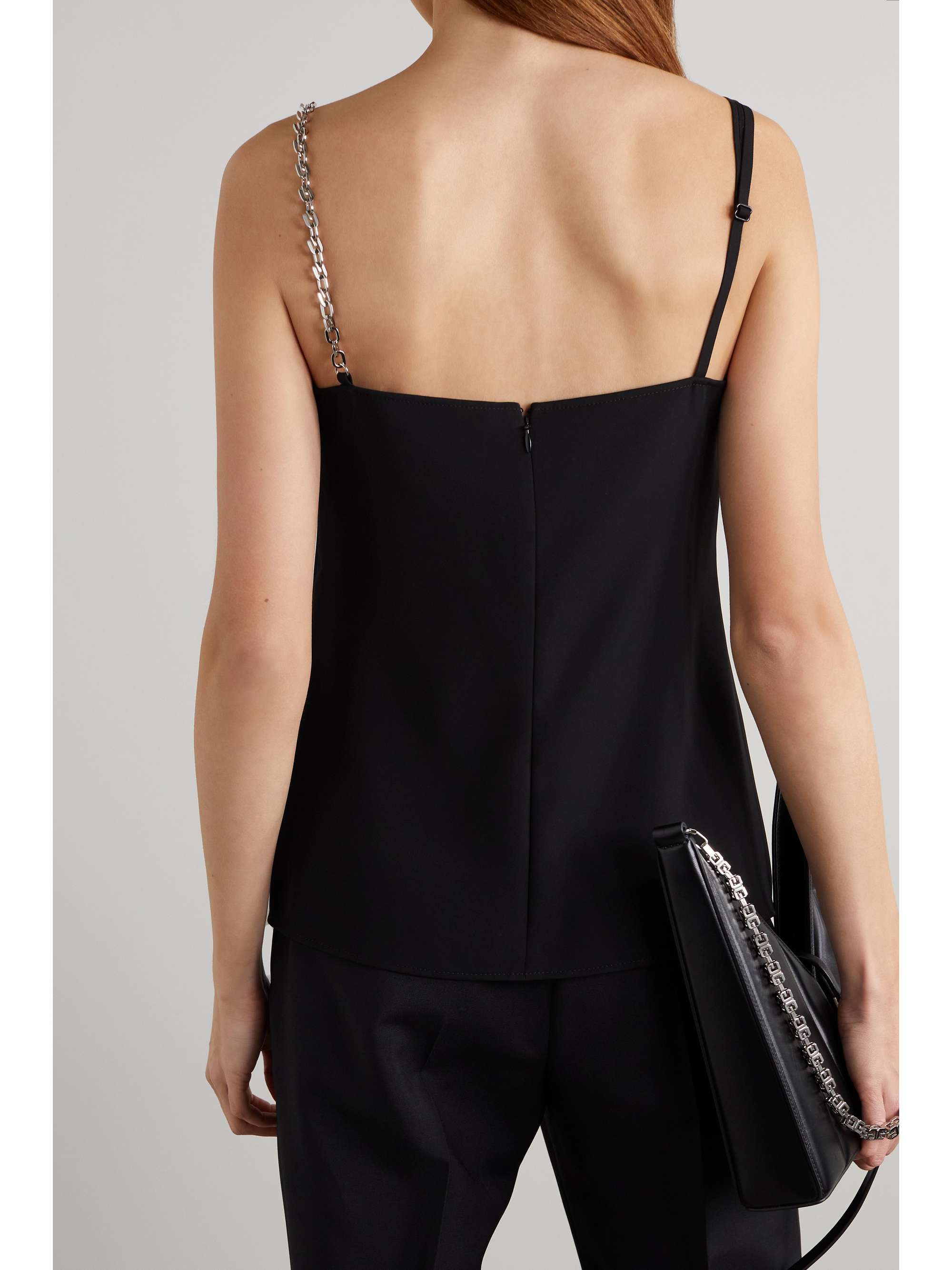 GIVENCHY Chain-embellished twill camisole