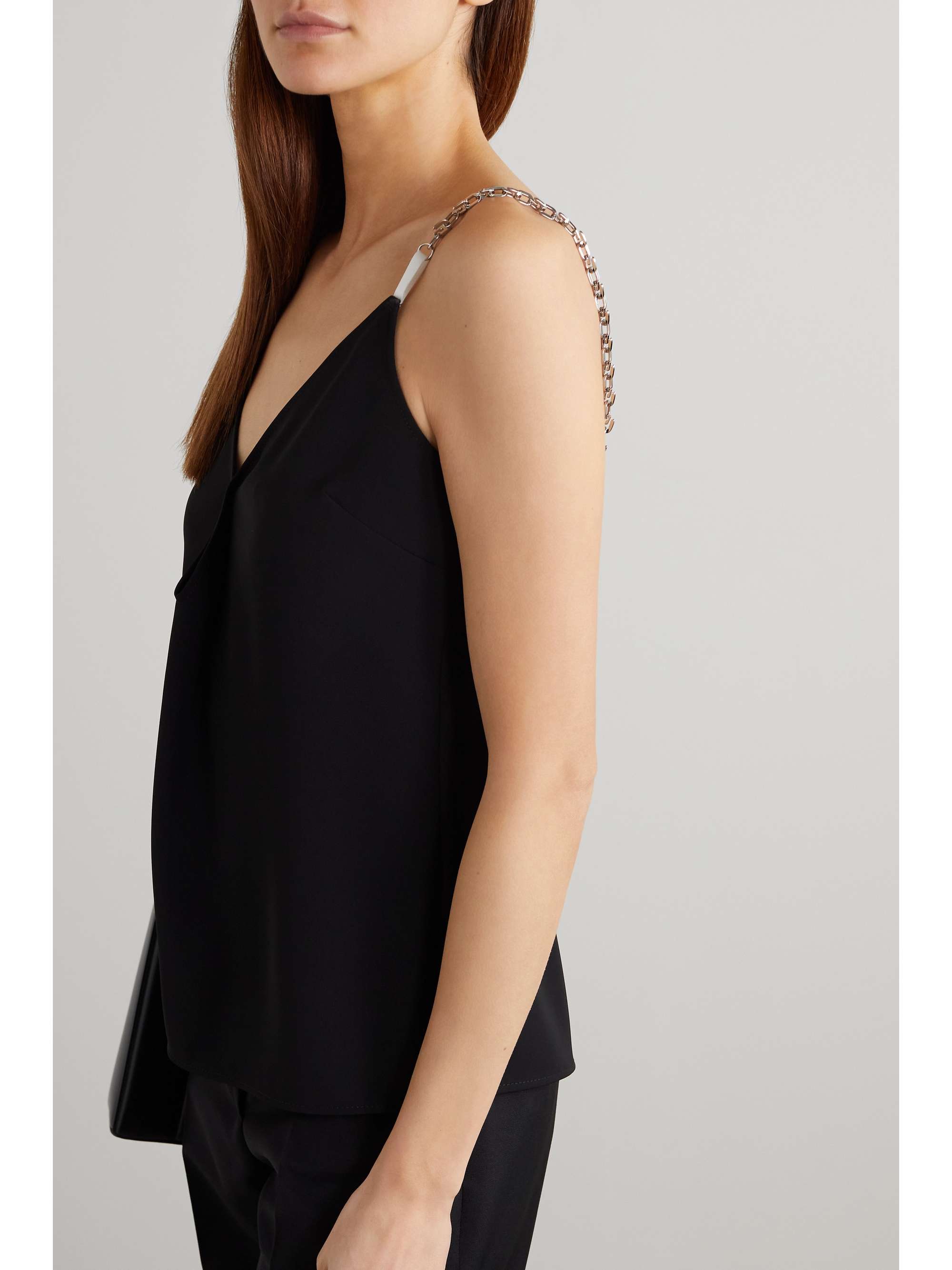 GIVENCHY Chain-embellished twill camisole
