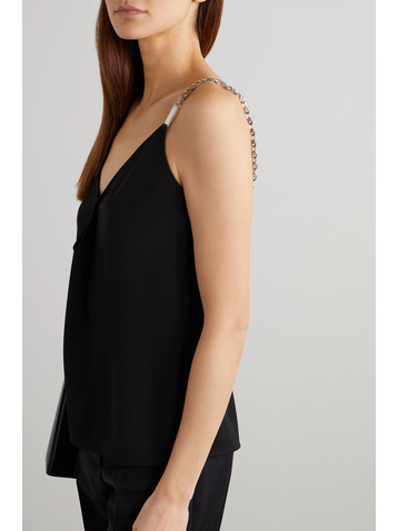 Givenchy Chain-embellished twill camisole