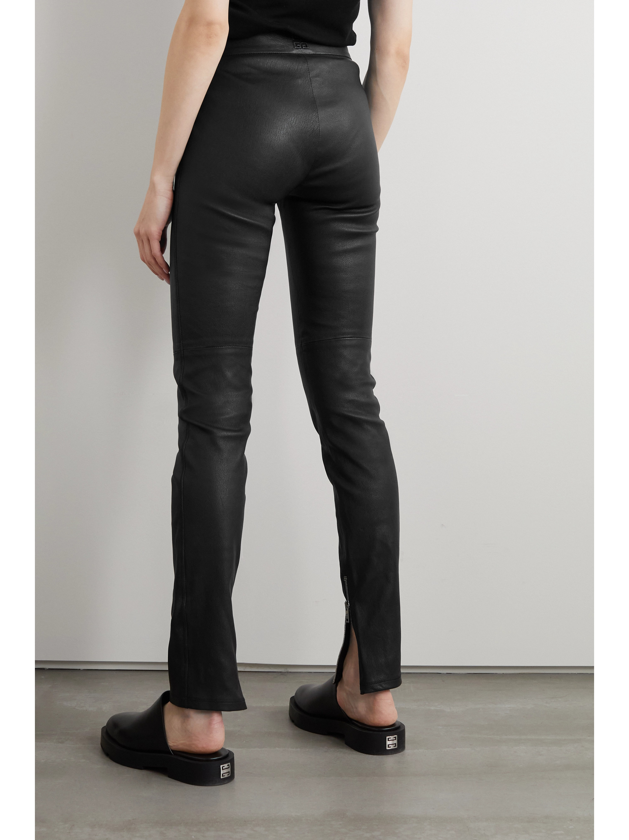 Givenchy Overlock leather leggings thumbnail