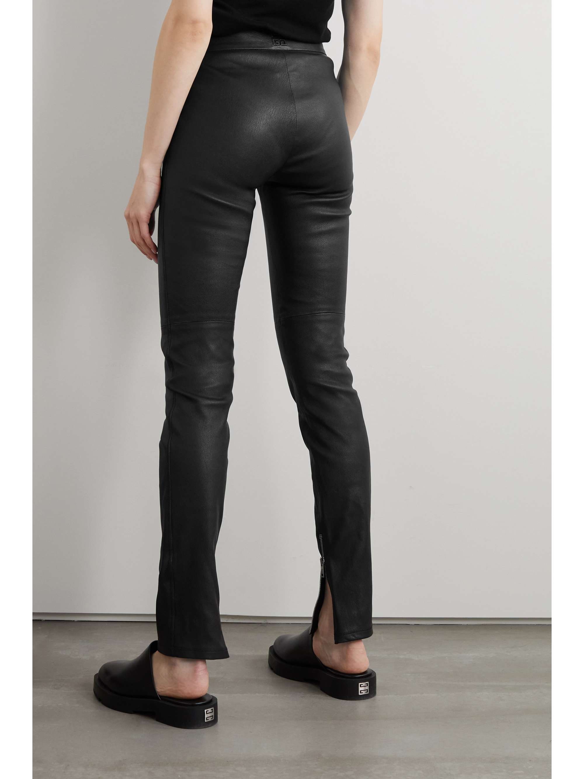 GIVENCHY Overlock leather leggings