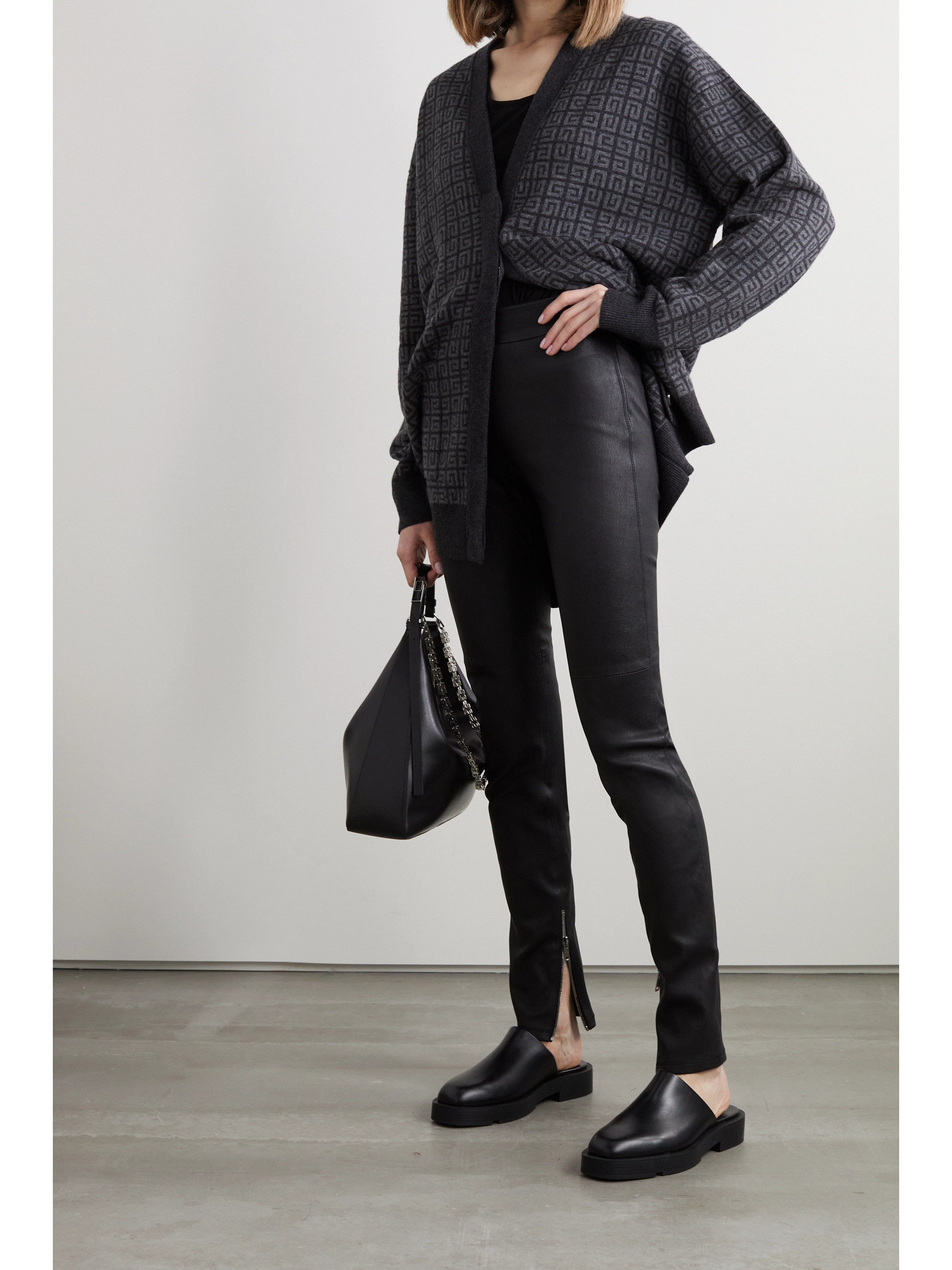 Givenchy Overlock leather leggings thumbnail