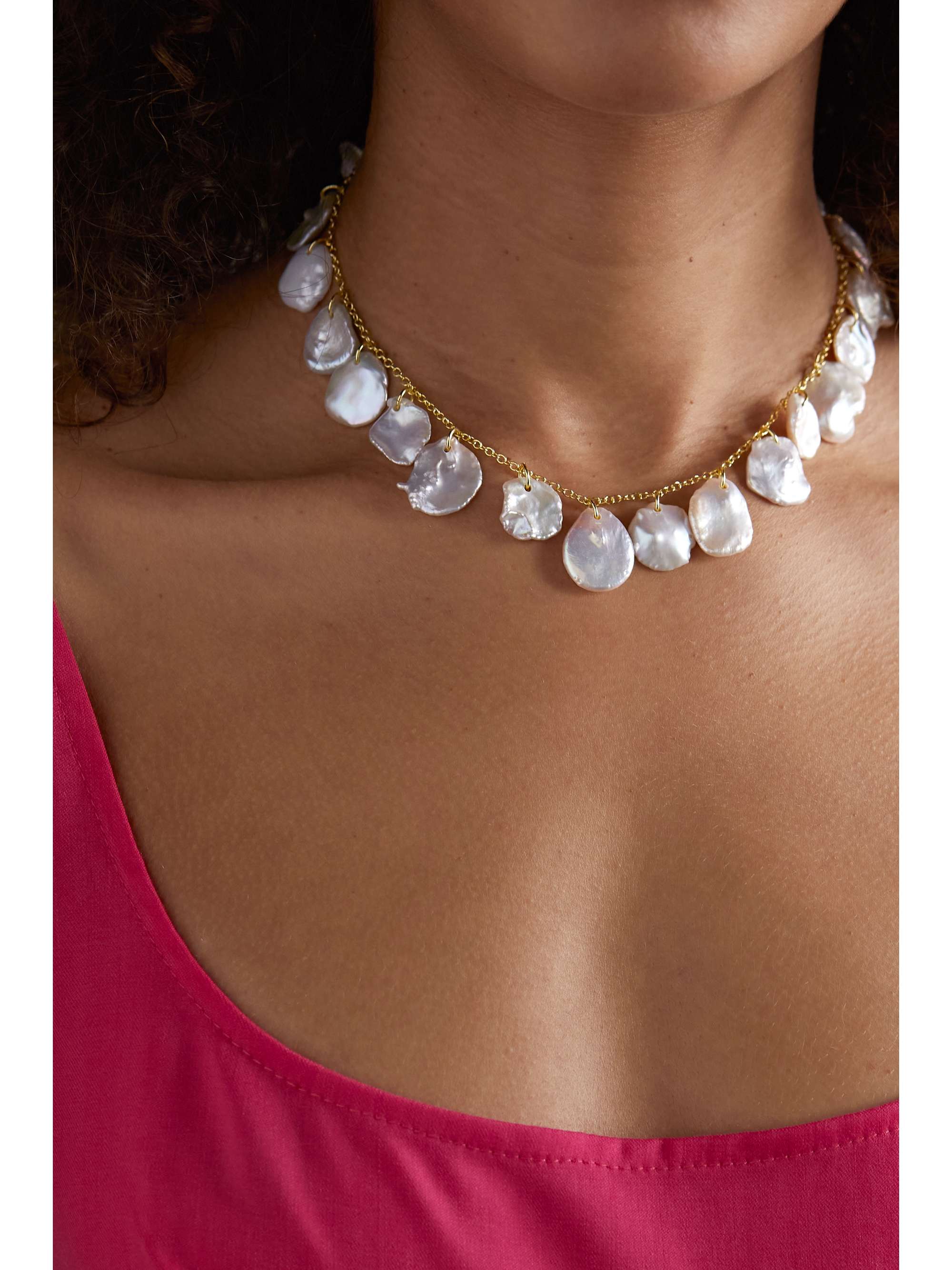 CULT GAIA Devora gold-tone pearl choker