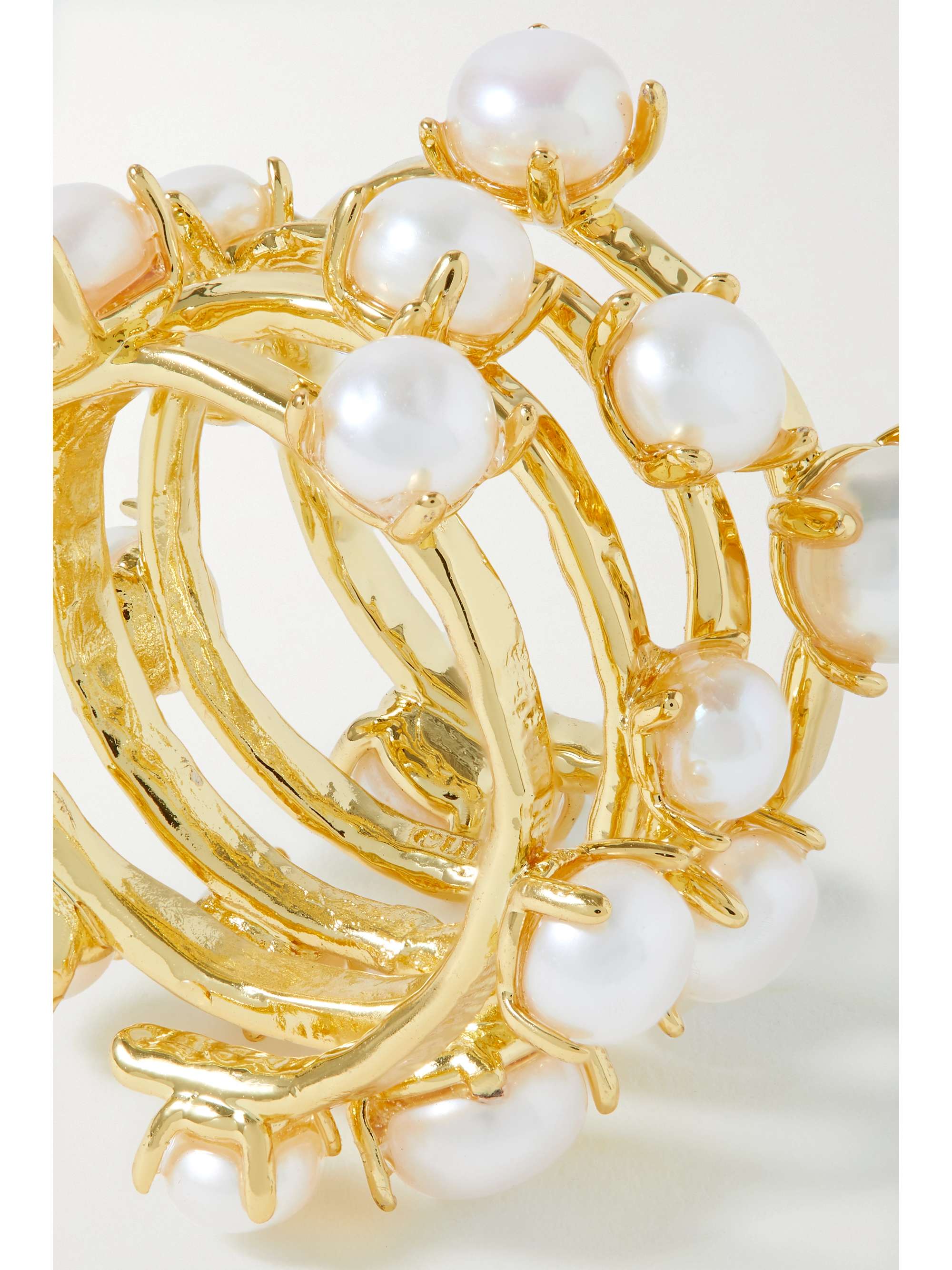 CULT GAIA Perla gold-tone pearl ring