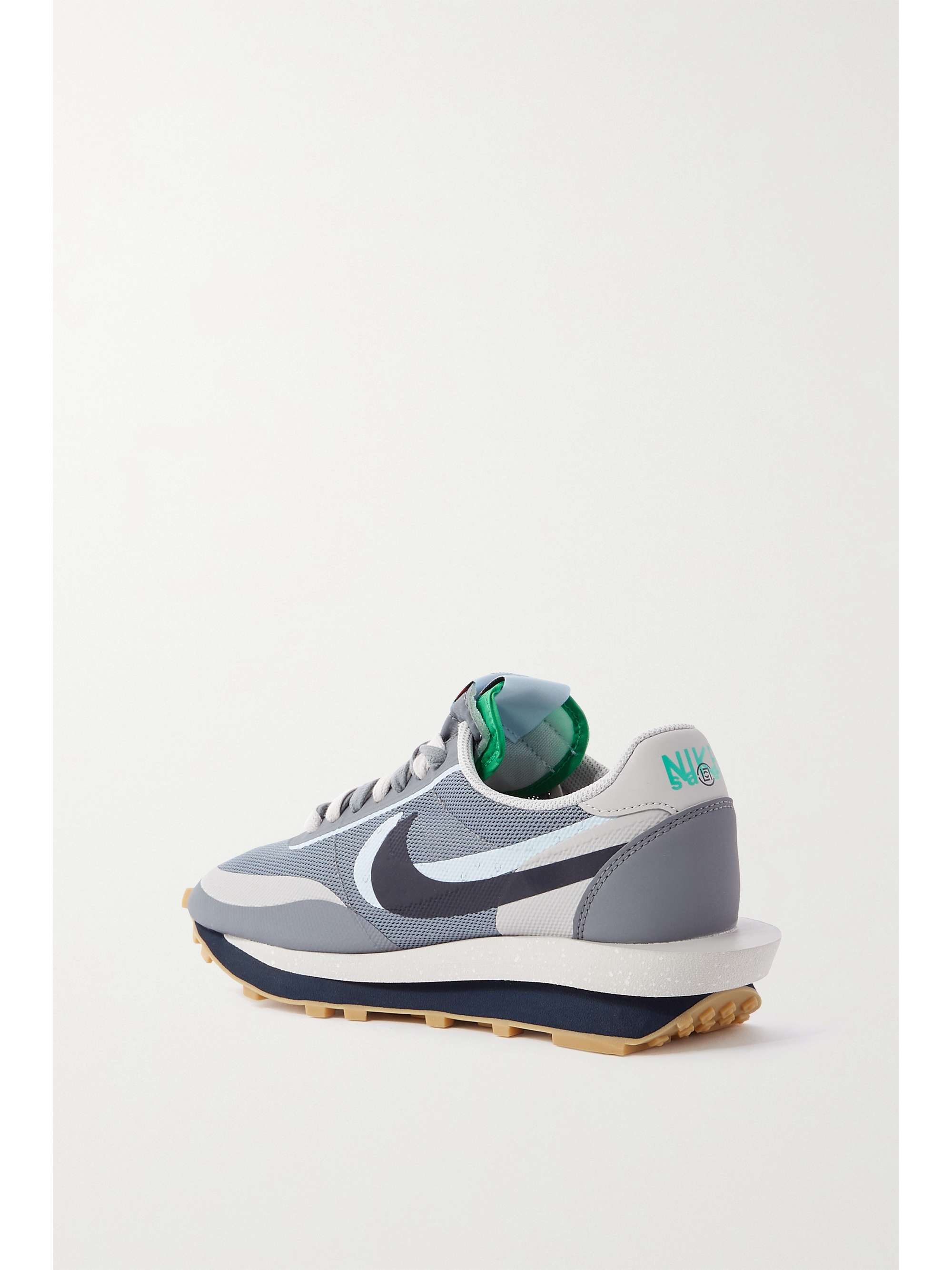 NIKE + CLOT + Sacai LD Waffle Kiss Of Death 2 mesh and leather sneakers