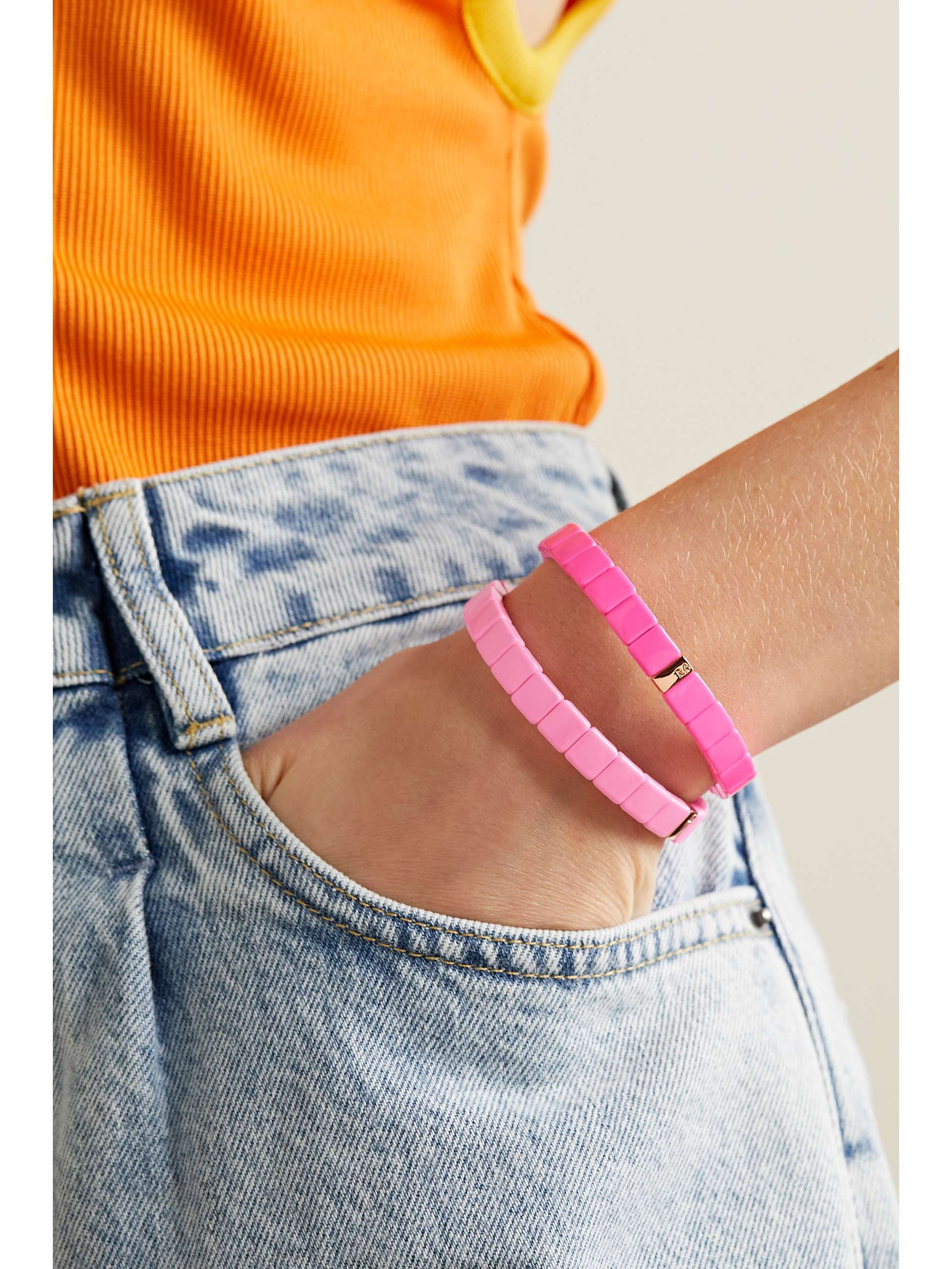 ROXANNE ASSOULIN Colour Therapy Solids set of two enamel bracelets
