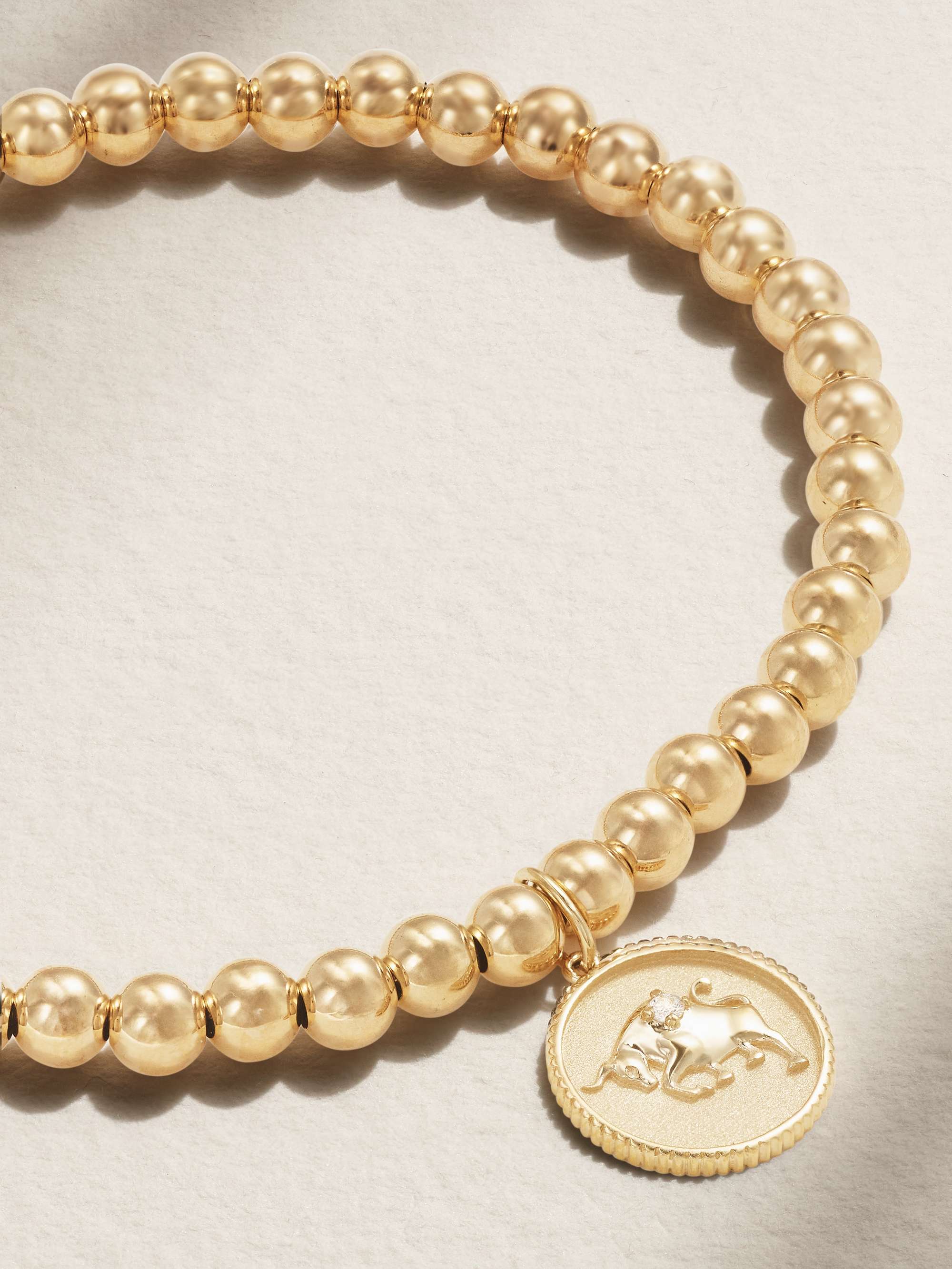 SYDNEY EVAN Taurus 14-karat gold diamond bracelet