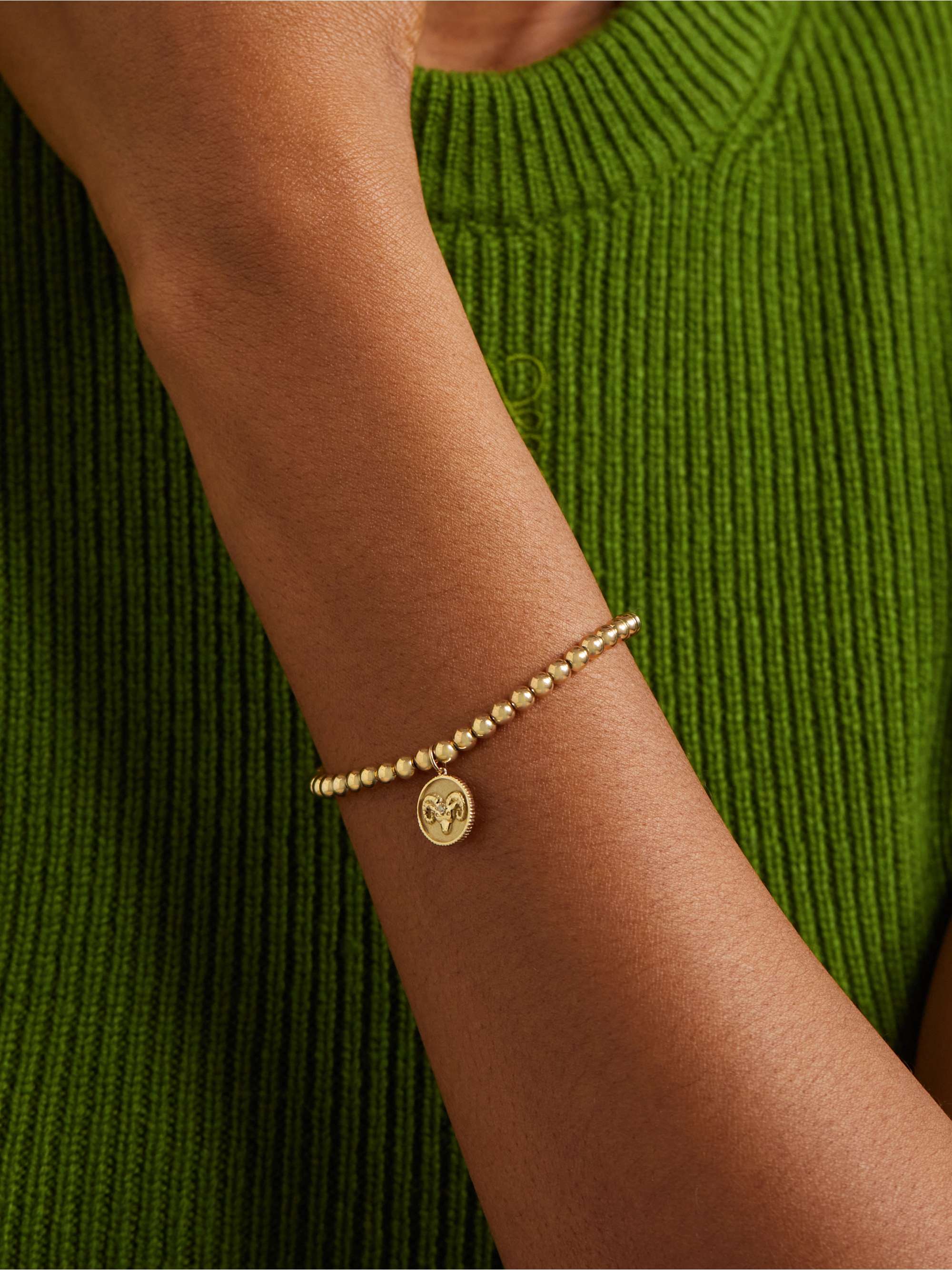 SYDNEY EVAN Taurus 14-karat gold diamond bracelet