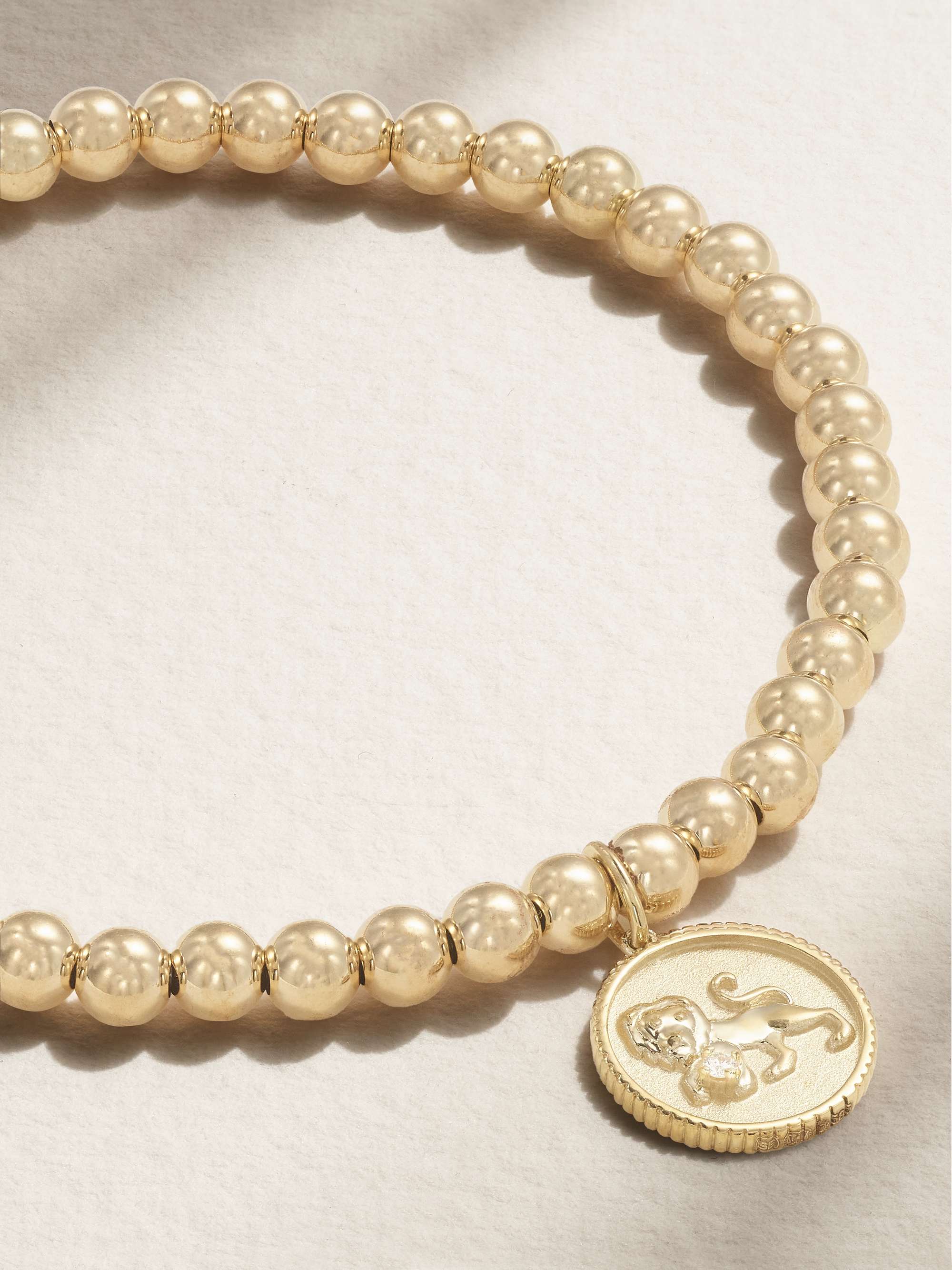 SYDNEY EVAN Leo 14-karat gold diamond bracelet