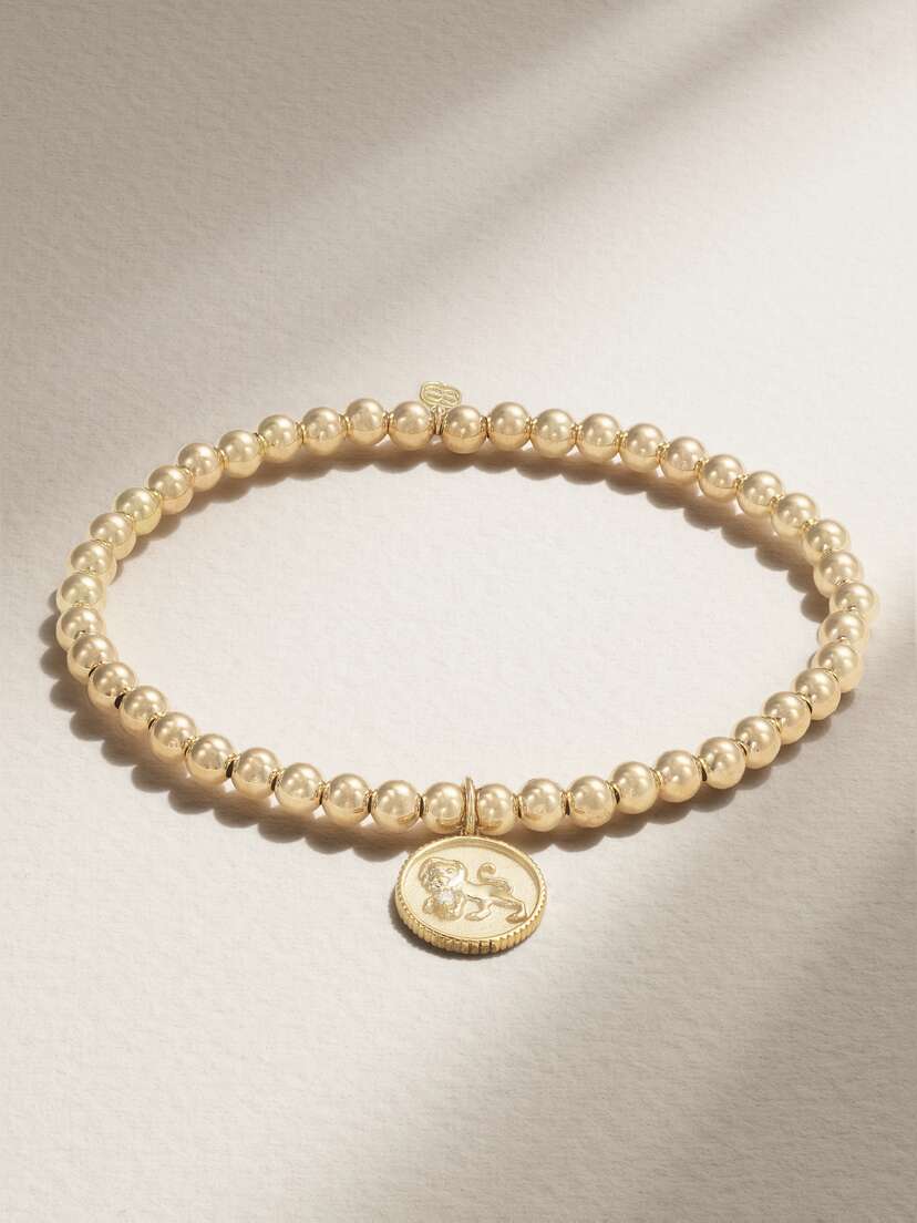 Sydney Evan Leo 14-karat Gold Diamond Bracelet