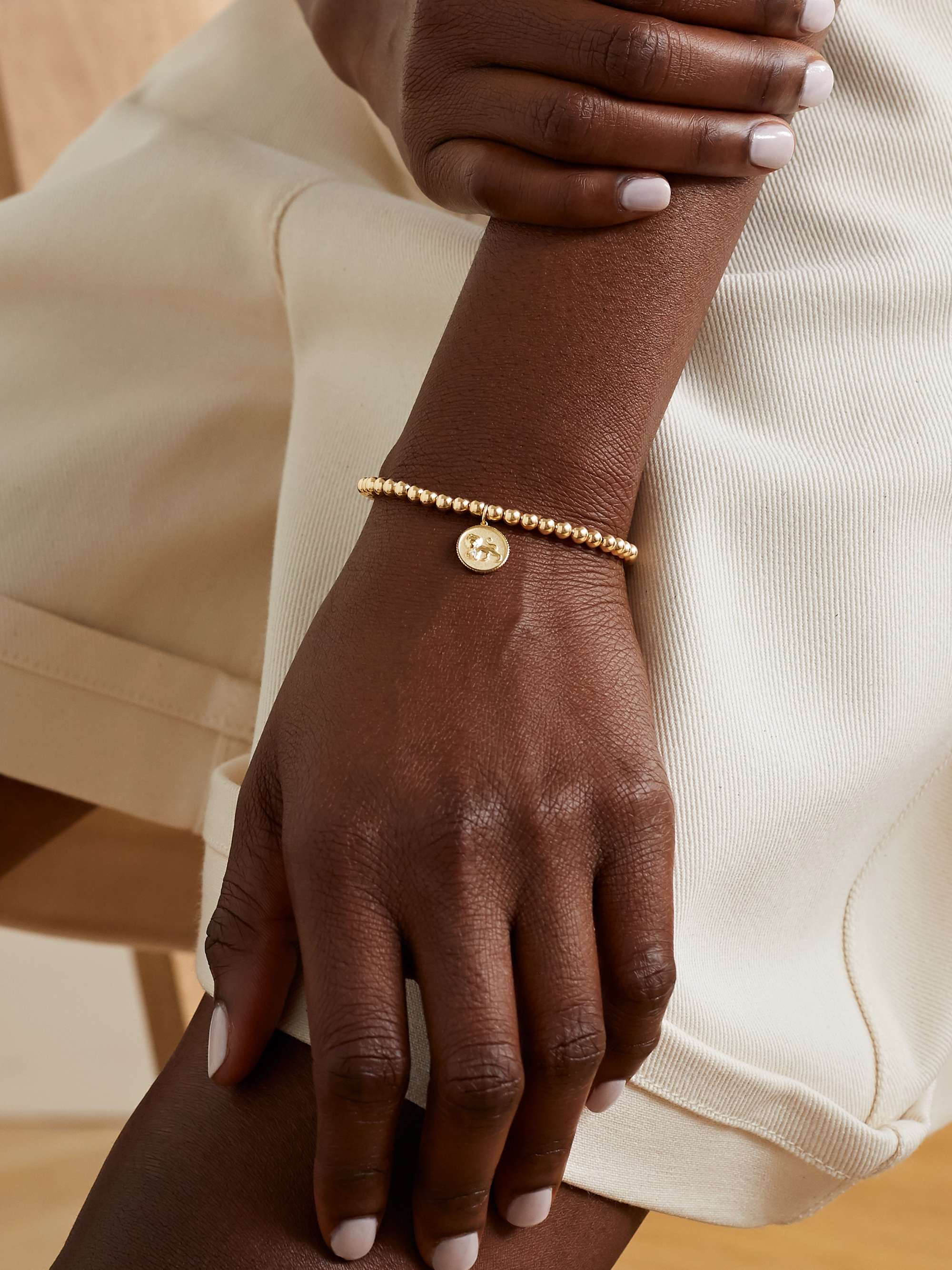 SYDNEY EVAN Leo 14-karat gold diamond bracelet