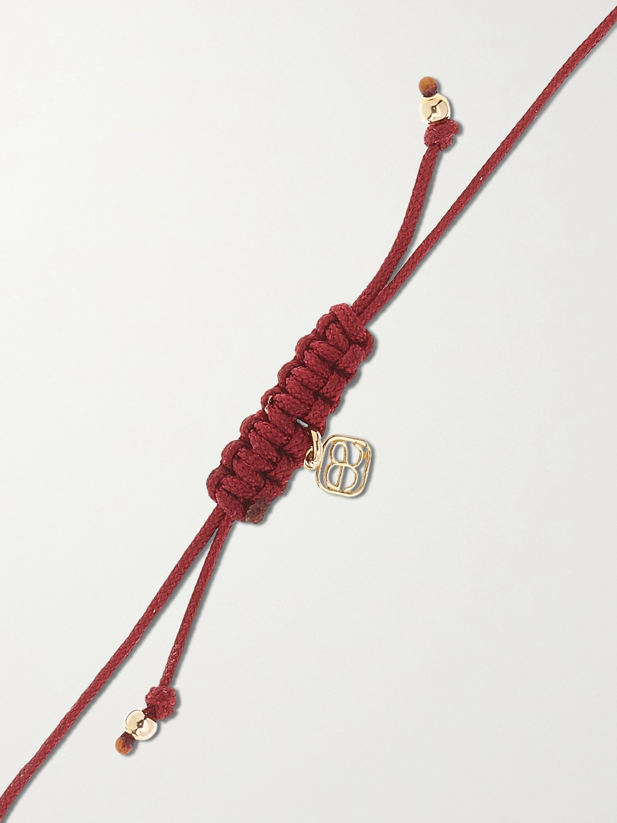 Sydney Evan Hamsa 14-karat Gold, Cord And Diamond Bracelet In Gold