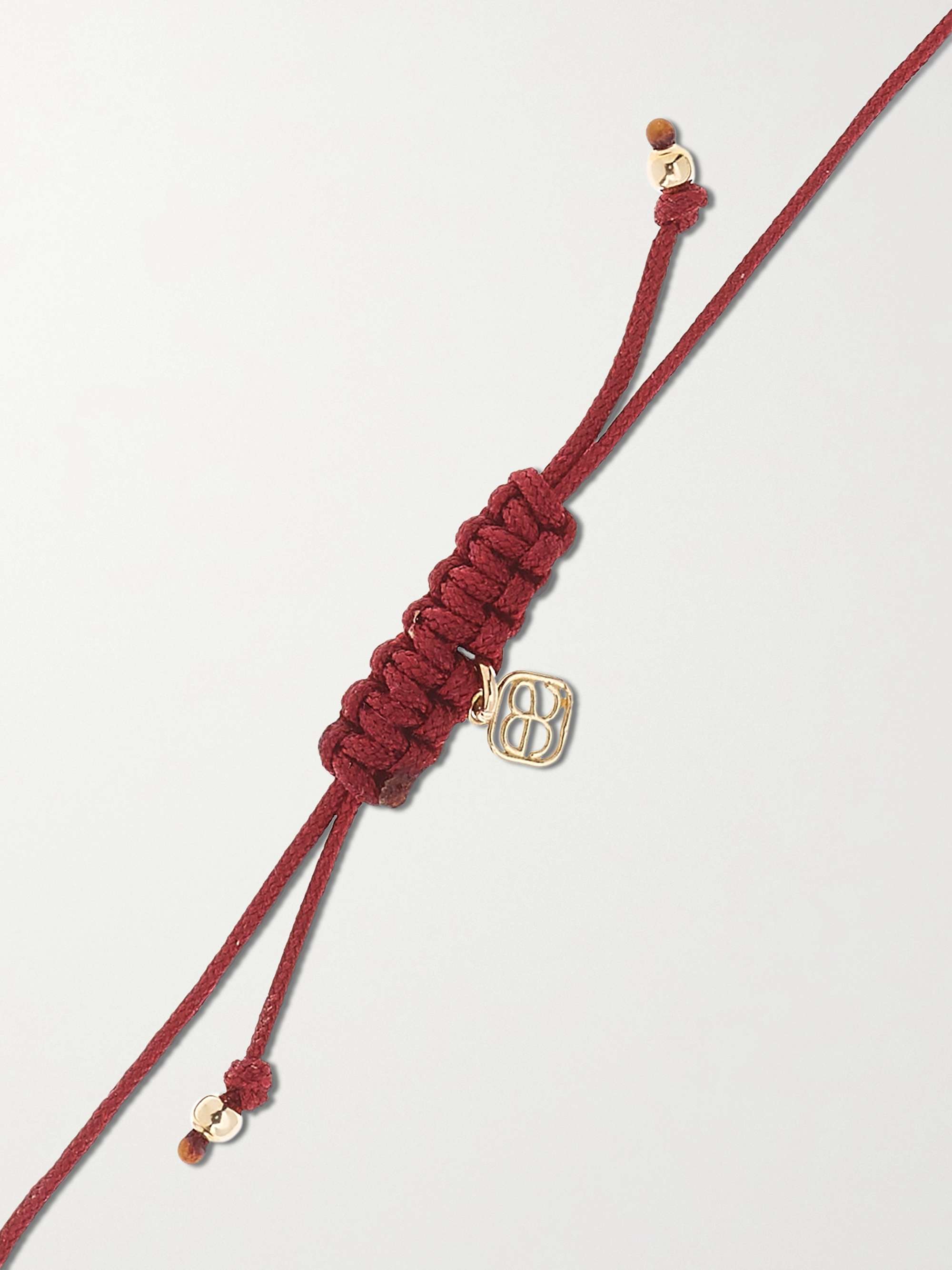 SYDNEY EVAN Palm Tree 14-karat gold cord bracelet