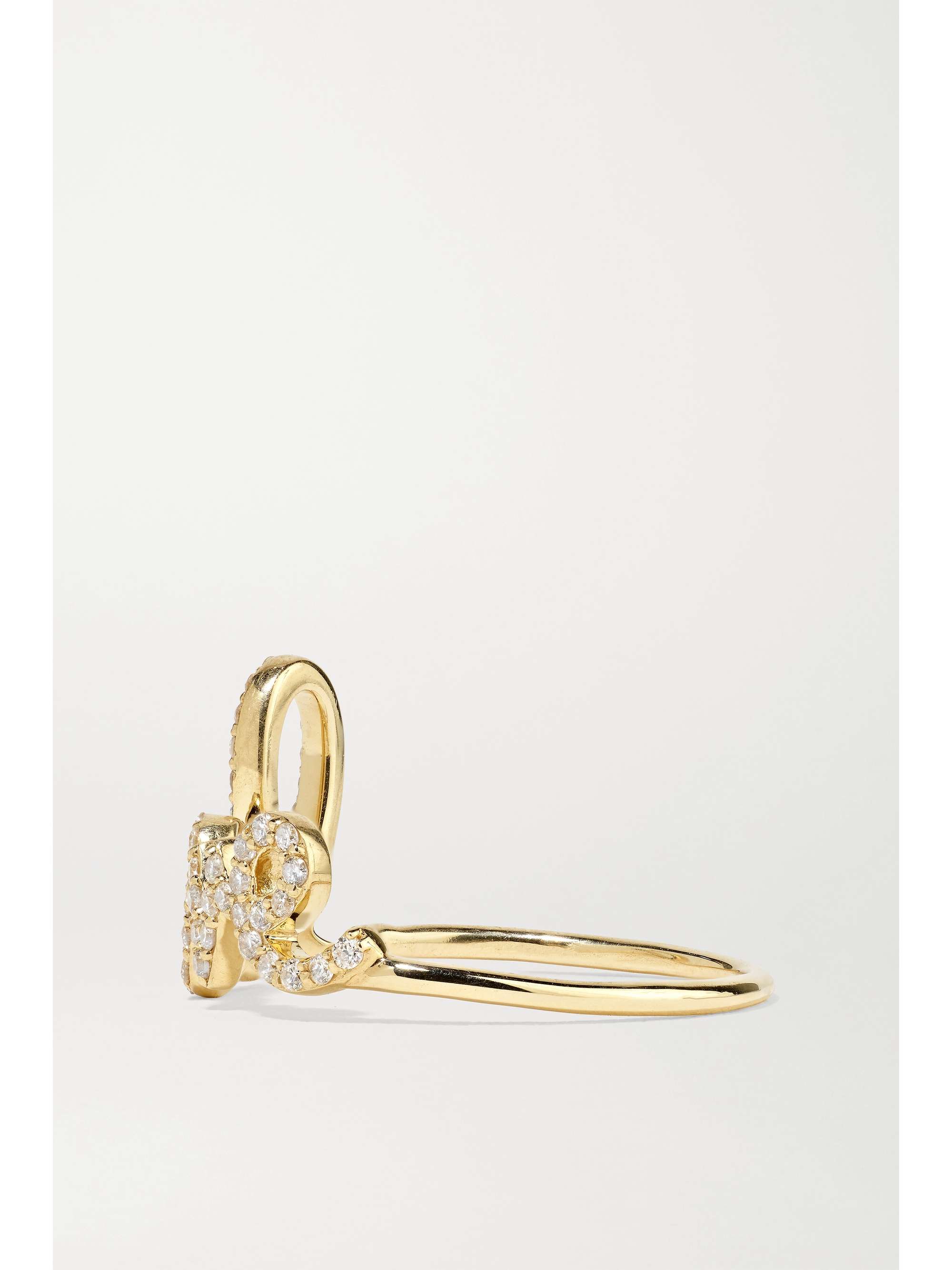 SYDNEY EVAN Large Love 14-karat gold sapphire ring