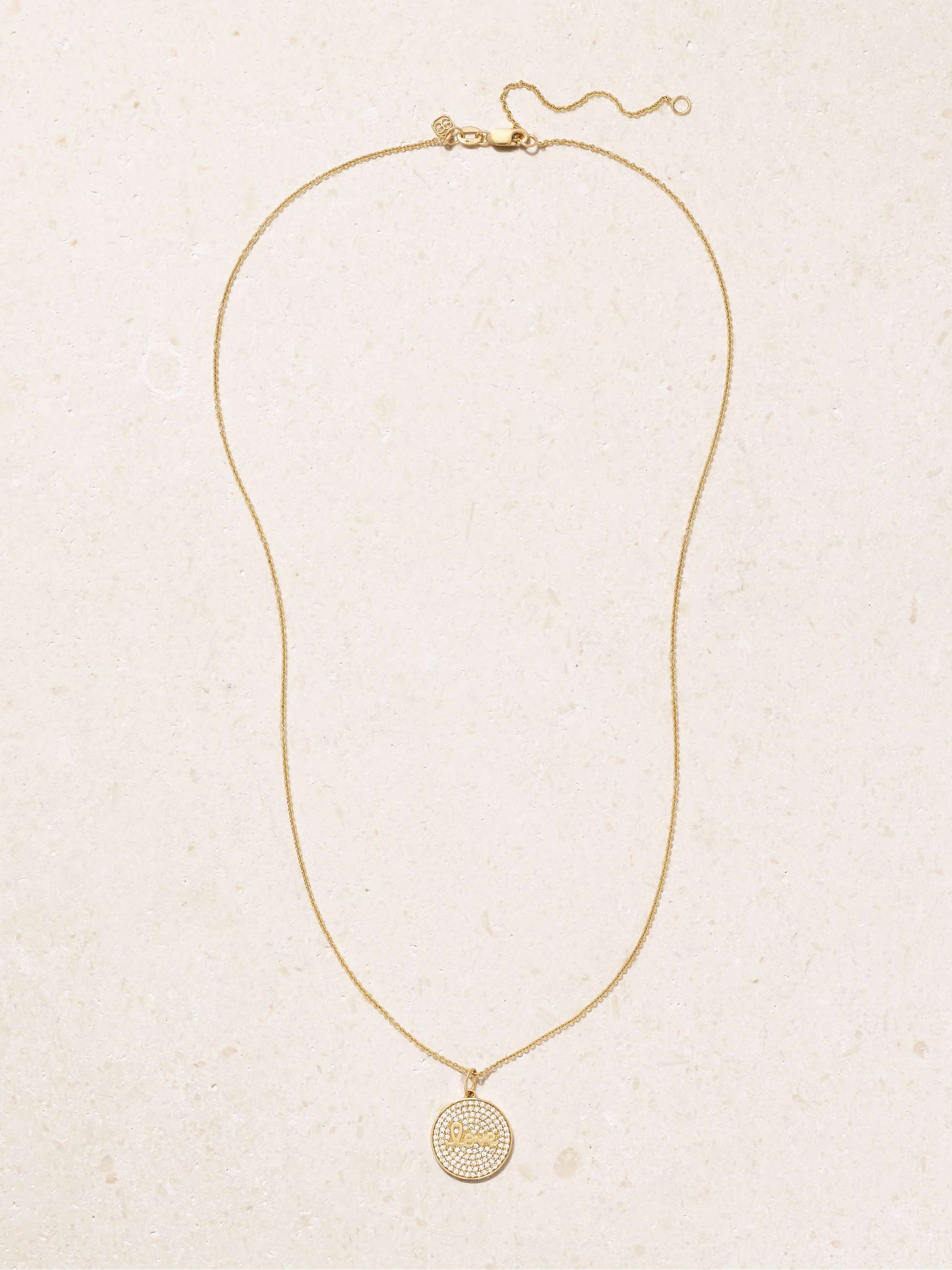 SYDNEY EVAN Love 14-karat gold diamond necklace
