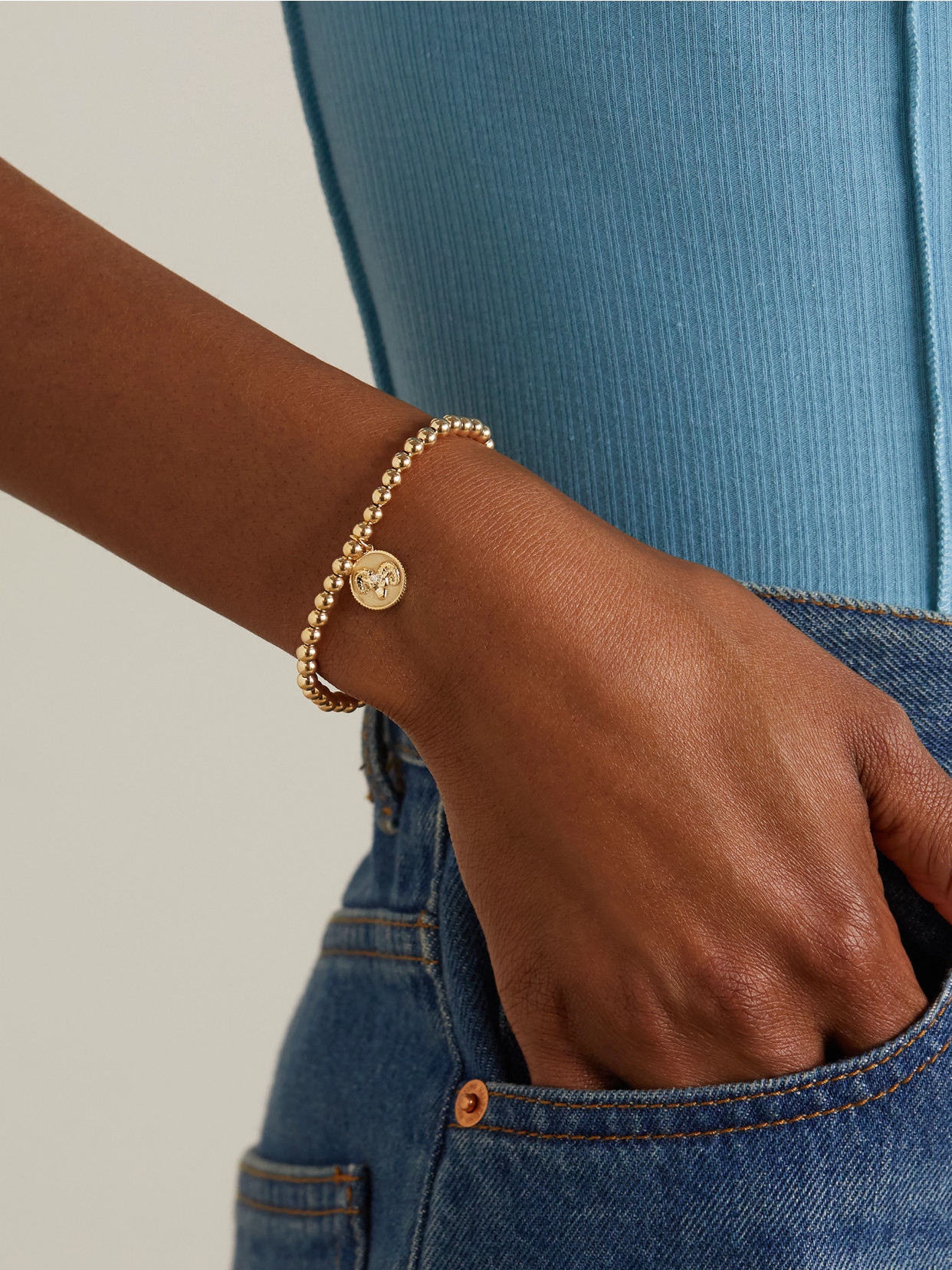 Sydney Evan Aries 14-karat Gold Diamond Bracelet In Gold