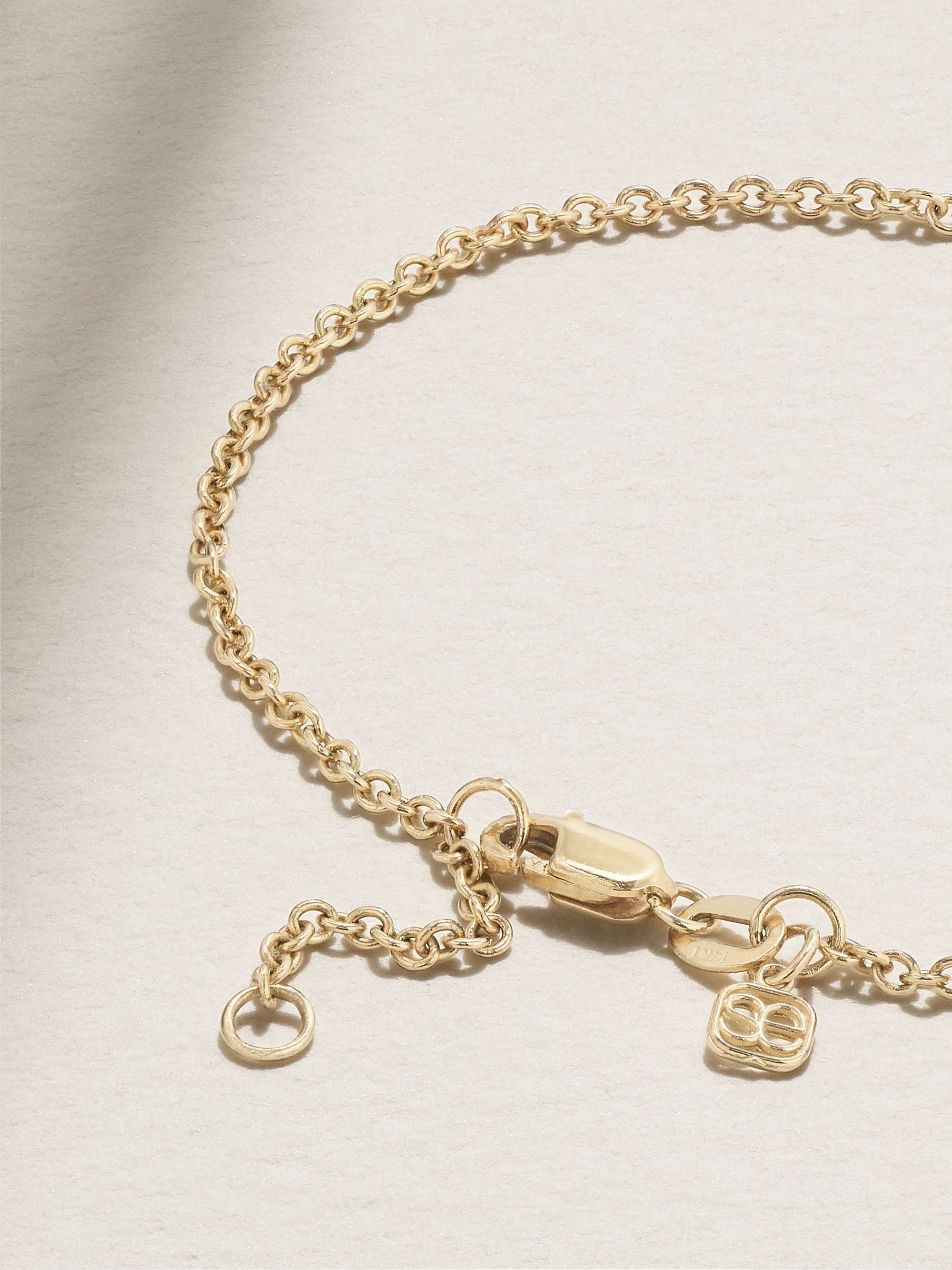 SYDNEY EVAN Love medium 14-karat gold diamond bracelet