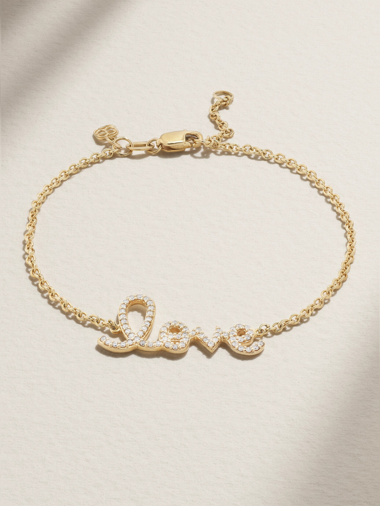 Sydney Evan - Love Medium 14-karat Gold Diamond Bracelet - One size