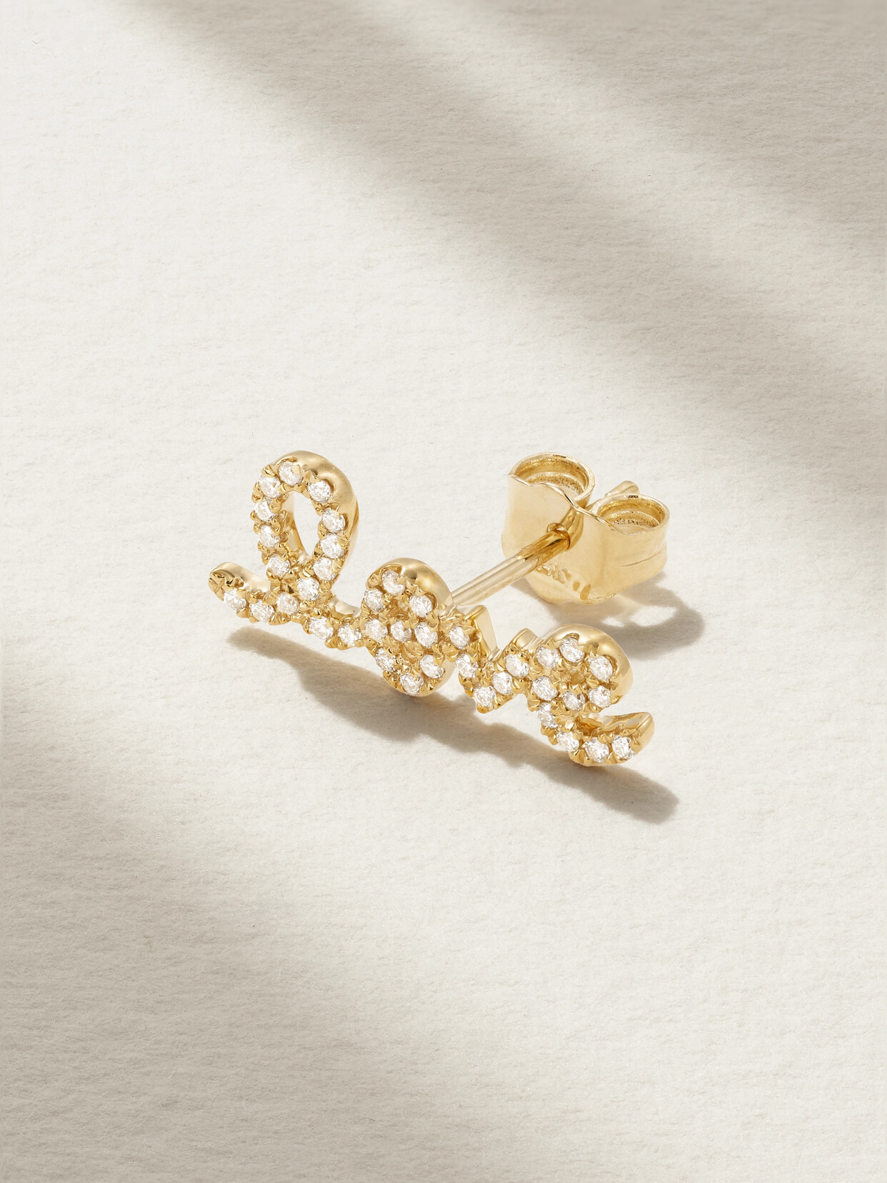 Sydney Evan - Love 14-karat Gold Diamond Single Earring - One size