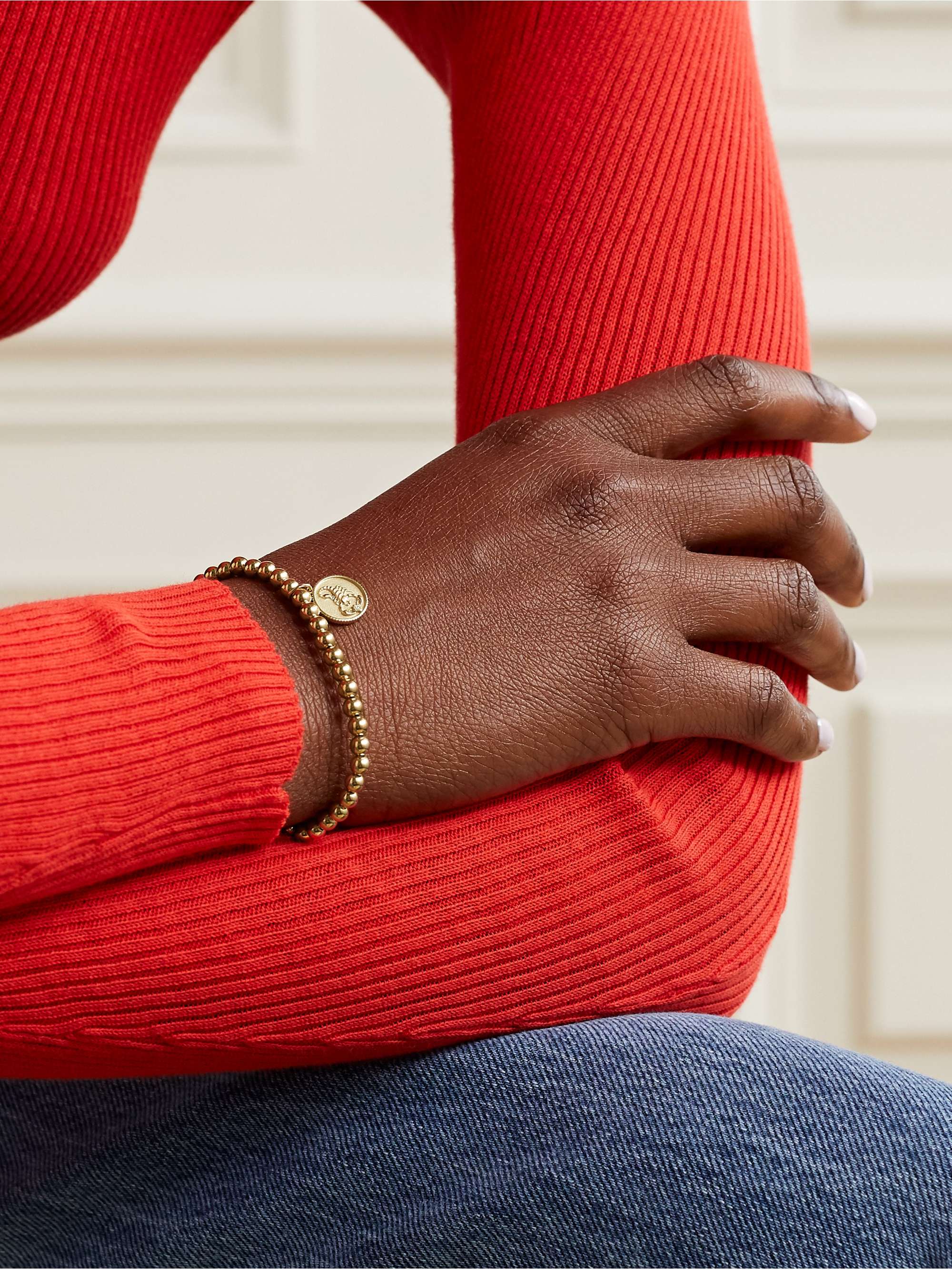 SYDNEY EVAN Scorpio 14-karat gold diamond bracelet