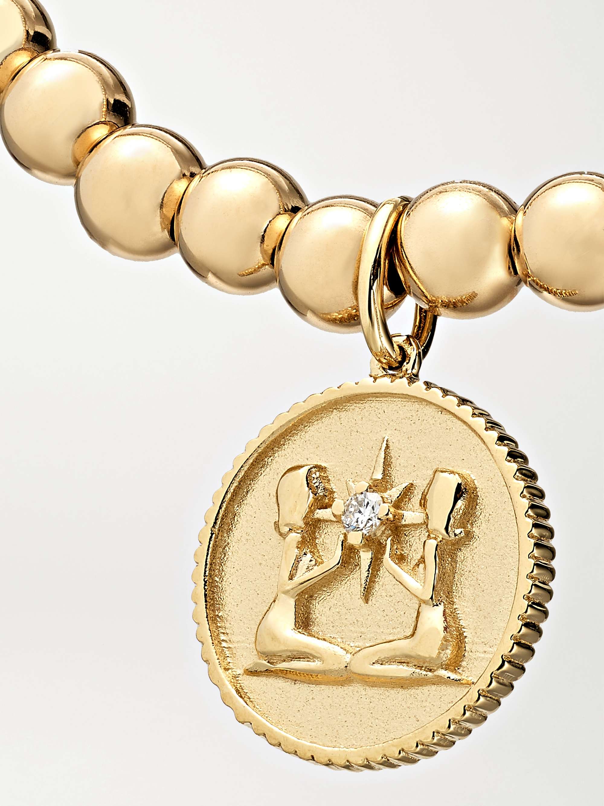SYDNEY EVAN Gemini 14-karat gold diamond bracelet