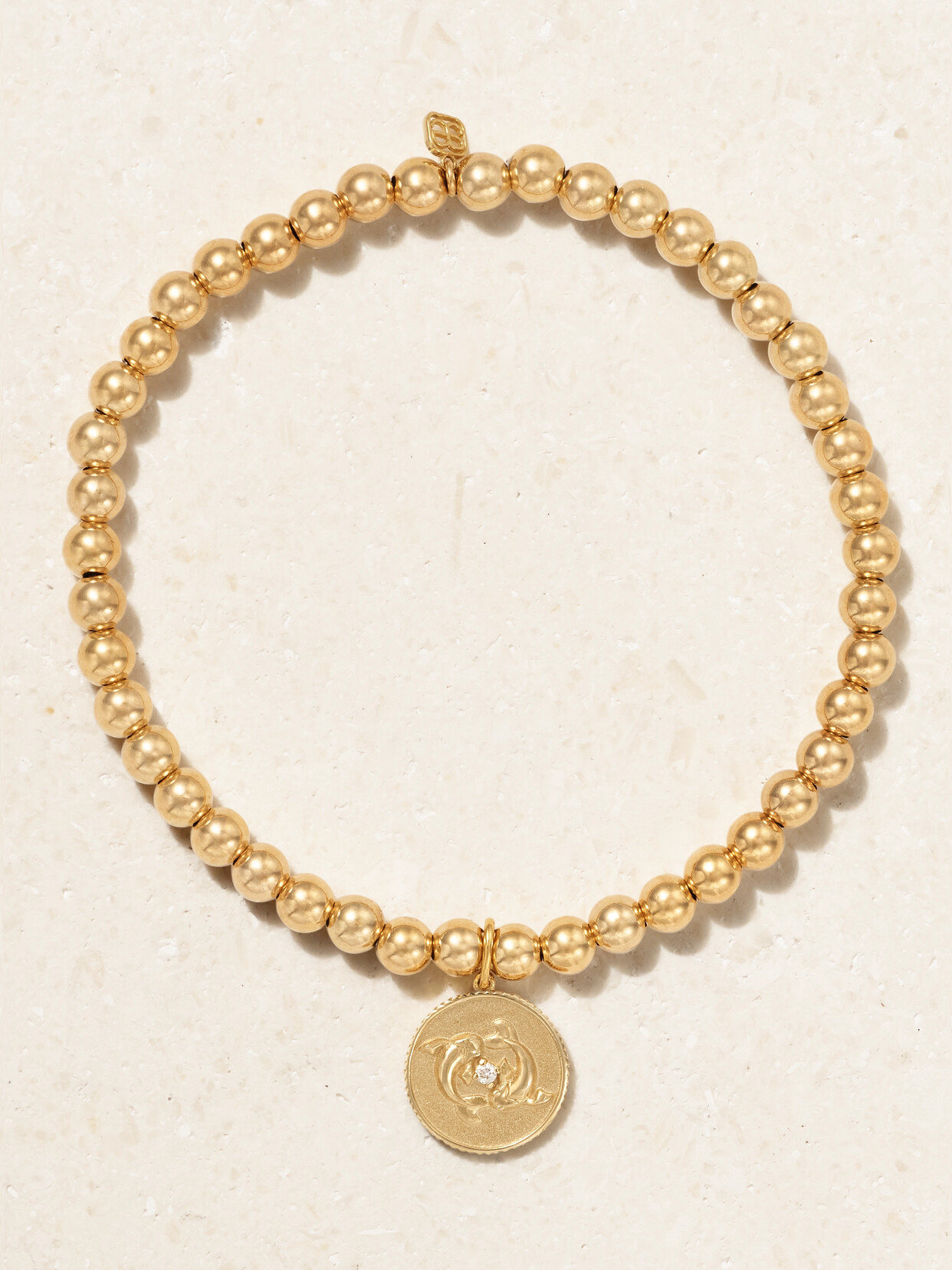 Sydney Evan Pisces 14-karat Gold Diamond Bracelet