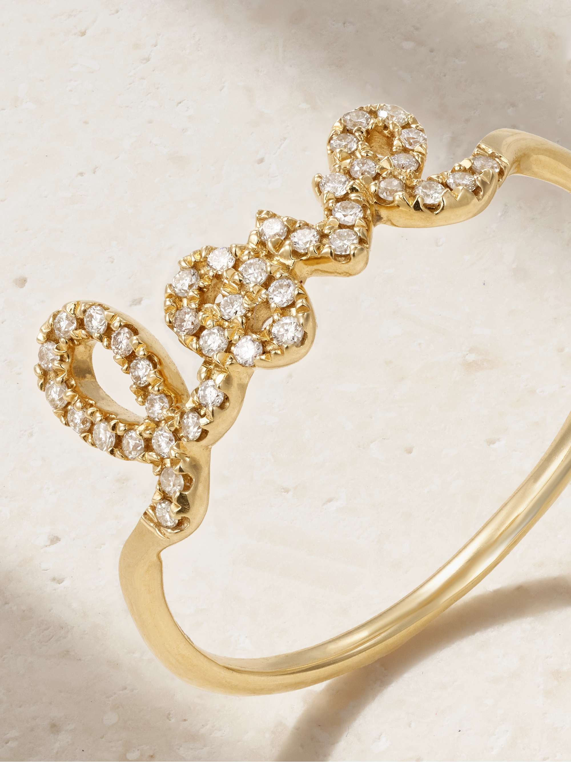 SYDNEY EVAN Love 14-karat gold diamond ring
