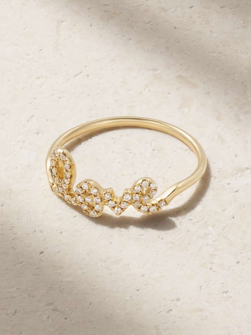 Sydney Evan Love 14-karat Gold Diamond Ring